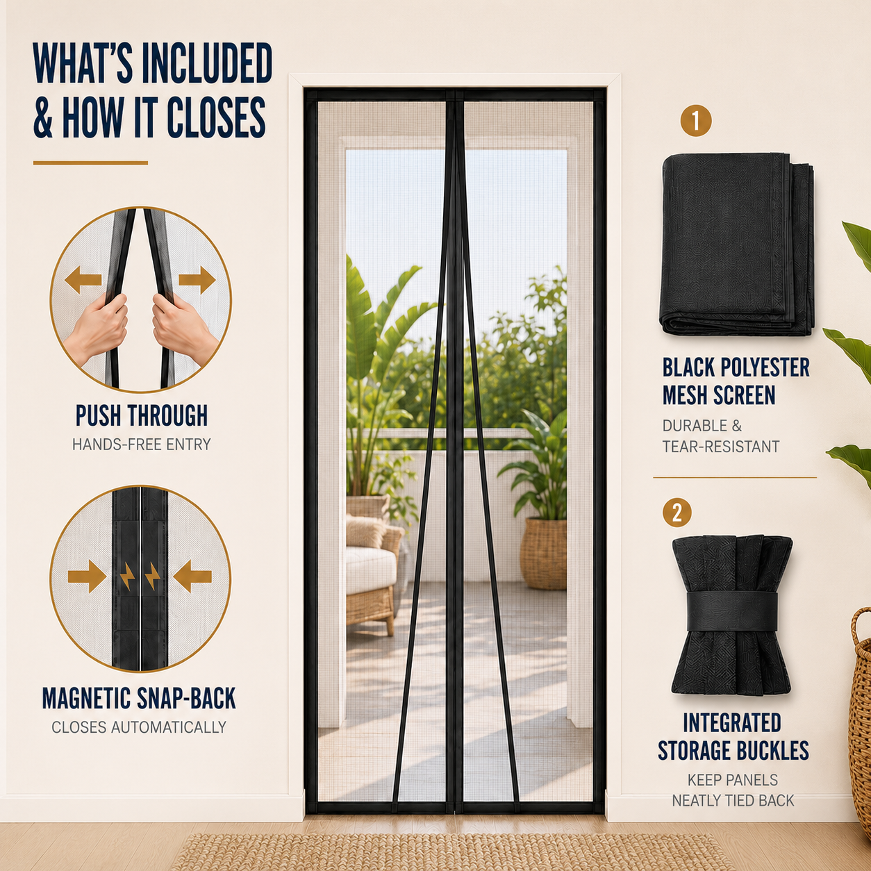 Nordspur | Magnos Magnetic Mesh Door Screen