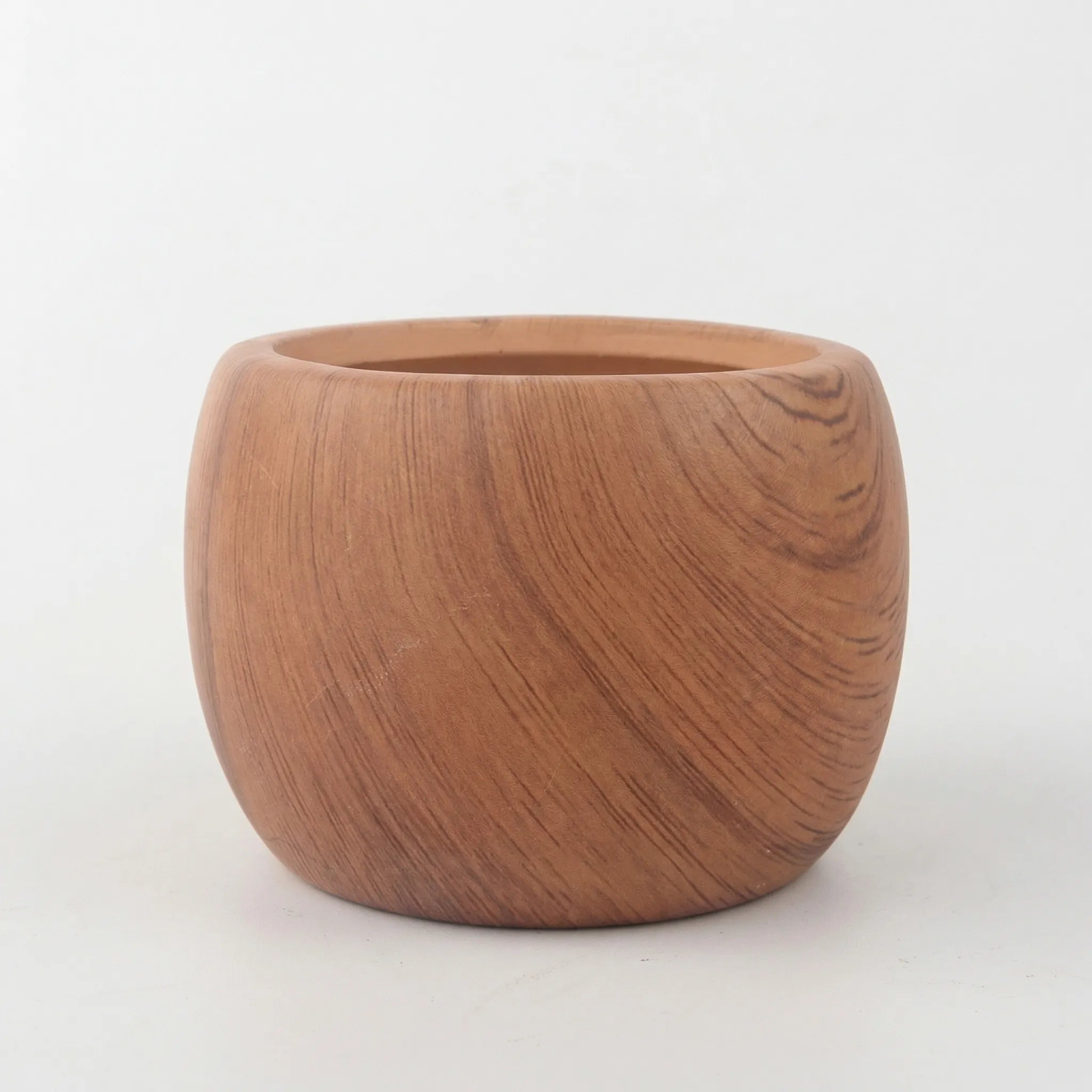 Nordspur | Marblique Marble And Wood-Effect Decorative Plant Pot