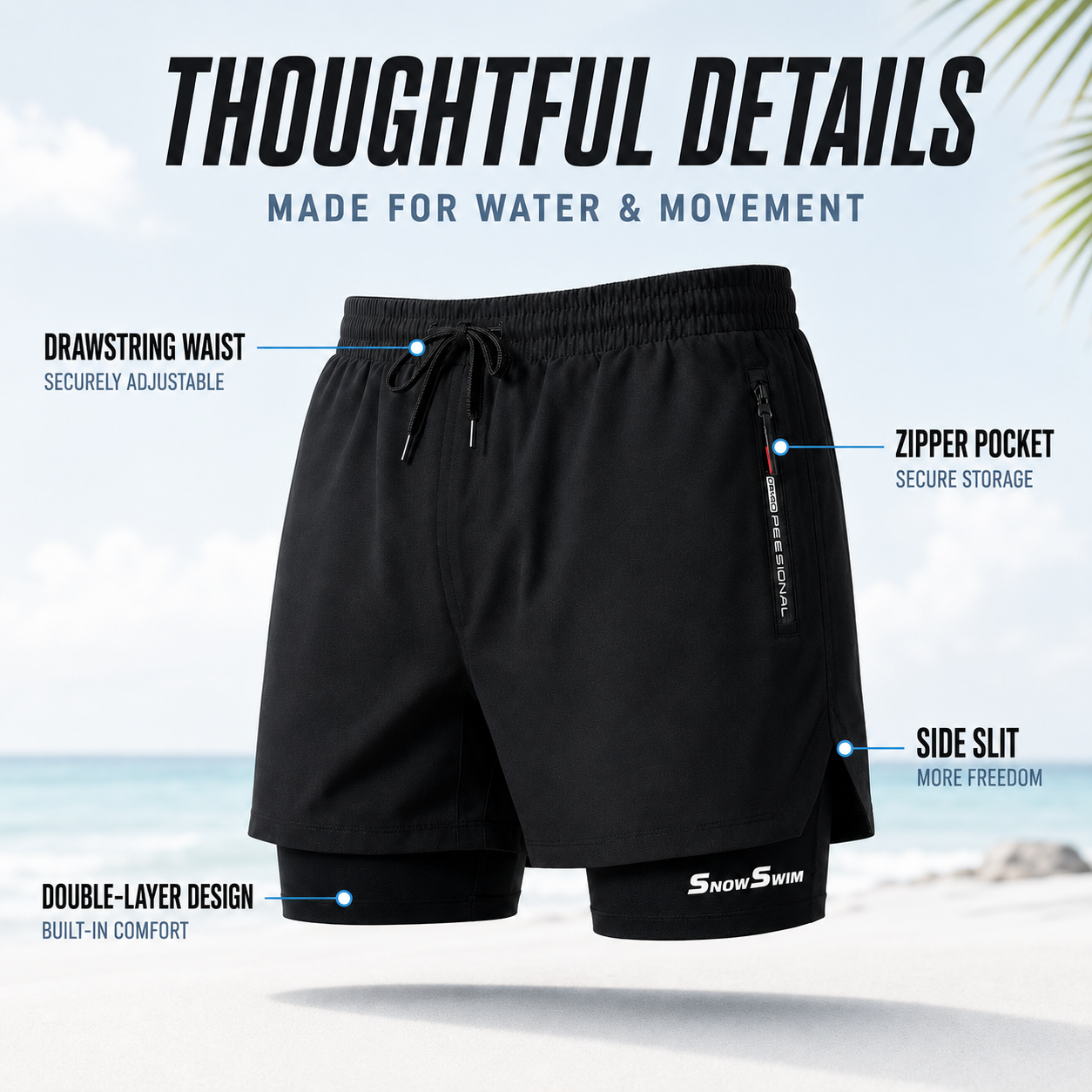 Nordspur | Mariswift Double Layer Swim Shorts