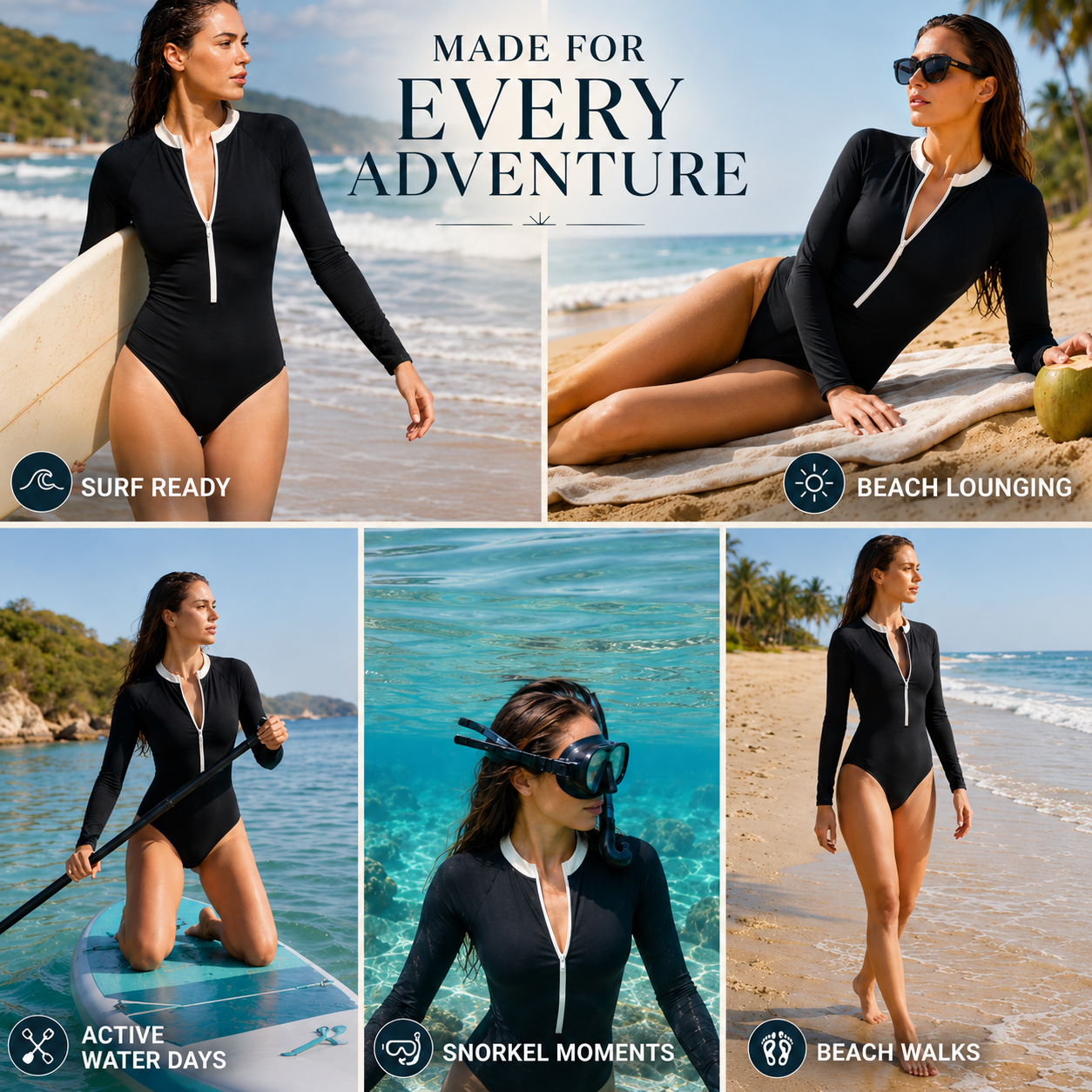 Nordspur | Marivex Long Sleeve One Piece Swimsuit