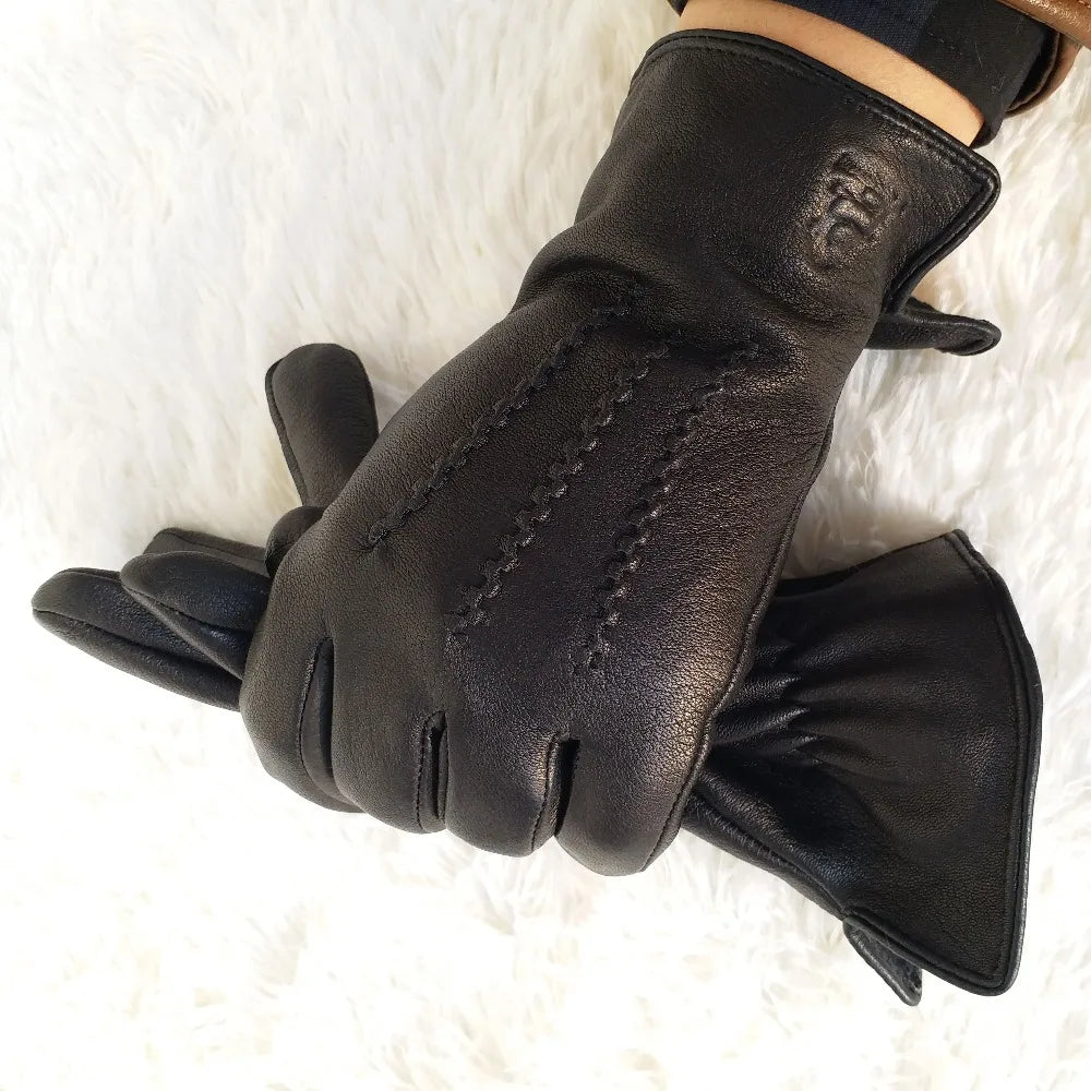 Nordspur | Men Leather Gloves With Lining