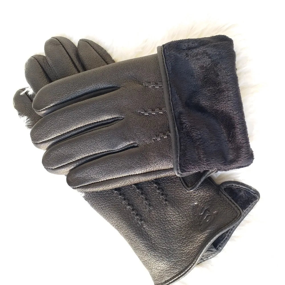 Nordspur | Men Leather Gloves With Lining