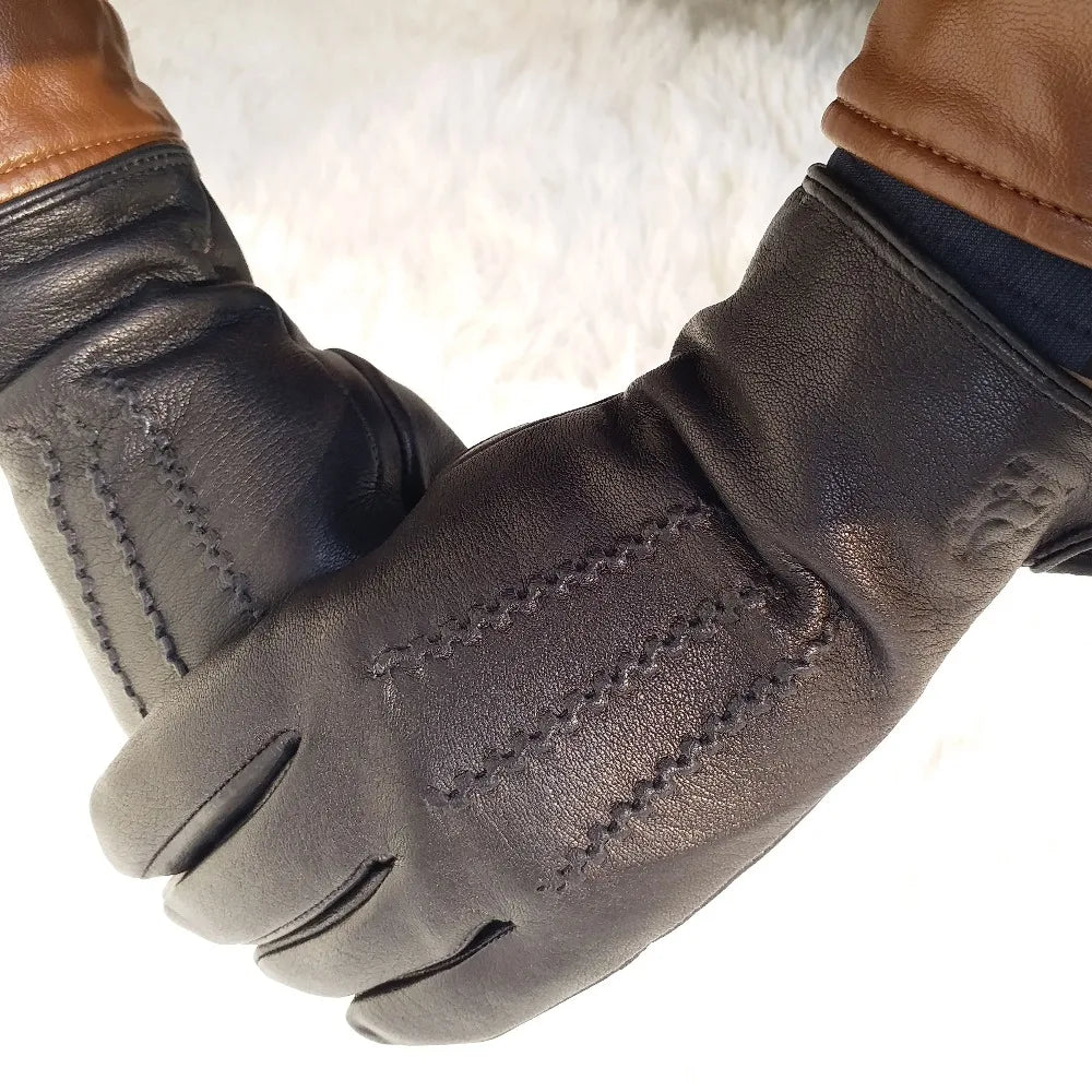 Nordspur | Men Leather Gloves With Lining