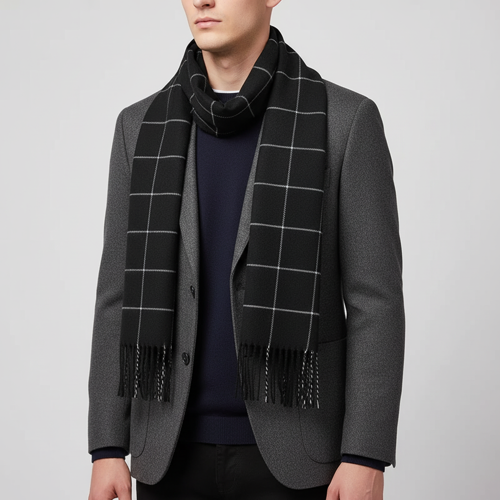 Nordspur | Men's Long Plaid Scarf