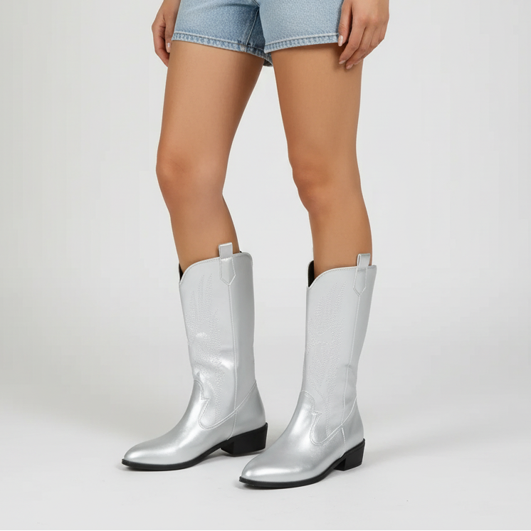 Nordspur | Mid Calf Embroidered Cowboy Boots