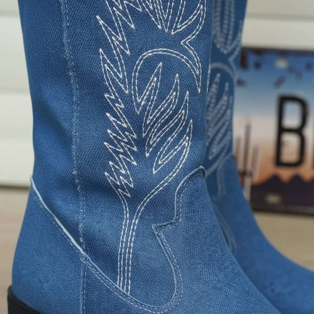 Nordspur | Mid Calf Embroidered Cowboy Boots