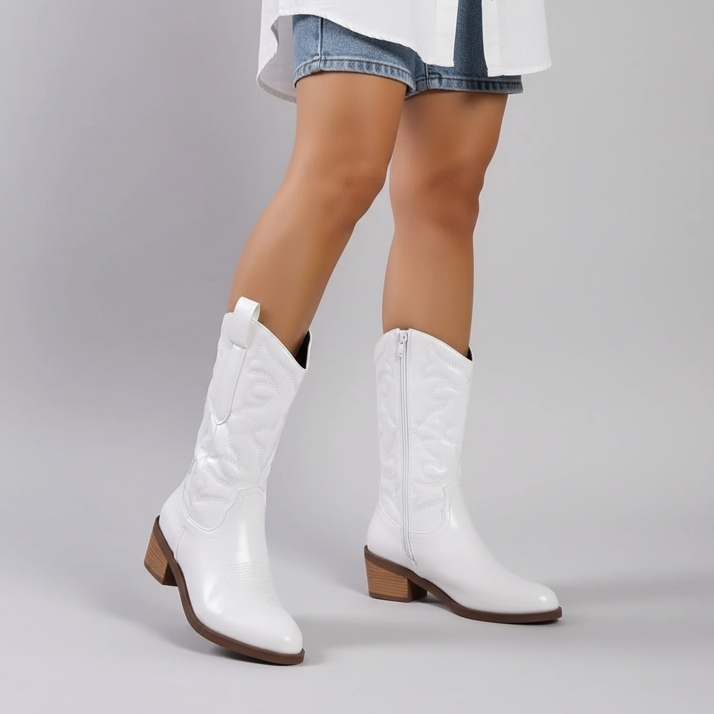 Nordspur | Mid Calf Embroidered Cowboy Boots