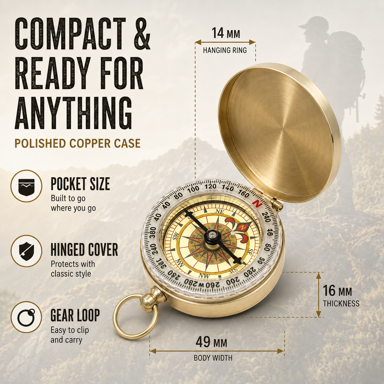 Nordspur | Navara Pocket Lid Compass