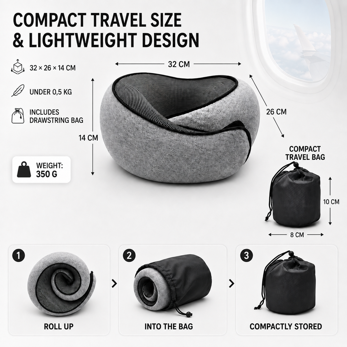 Nordspur | Neckluxe U Shaped Memory Foam Pillow