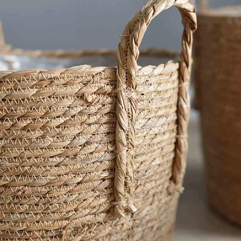 Nordspur | Nestara Hand-Woven Floor Plant Basket With Handles