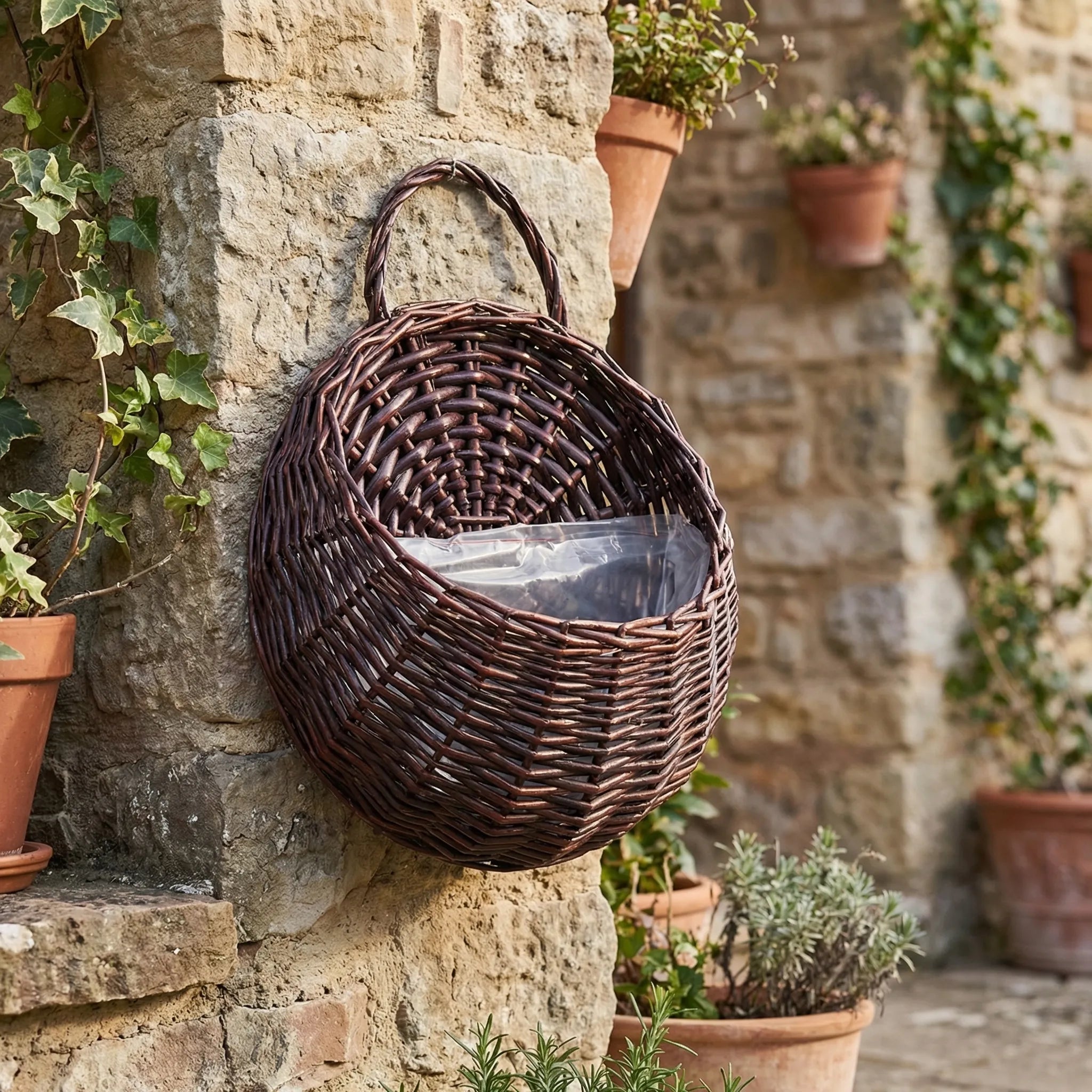 Nordspur | Nestwall Round Woven Wall-Mounted Plant Holder
