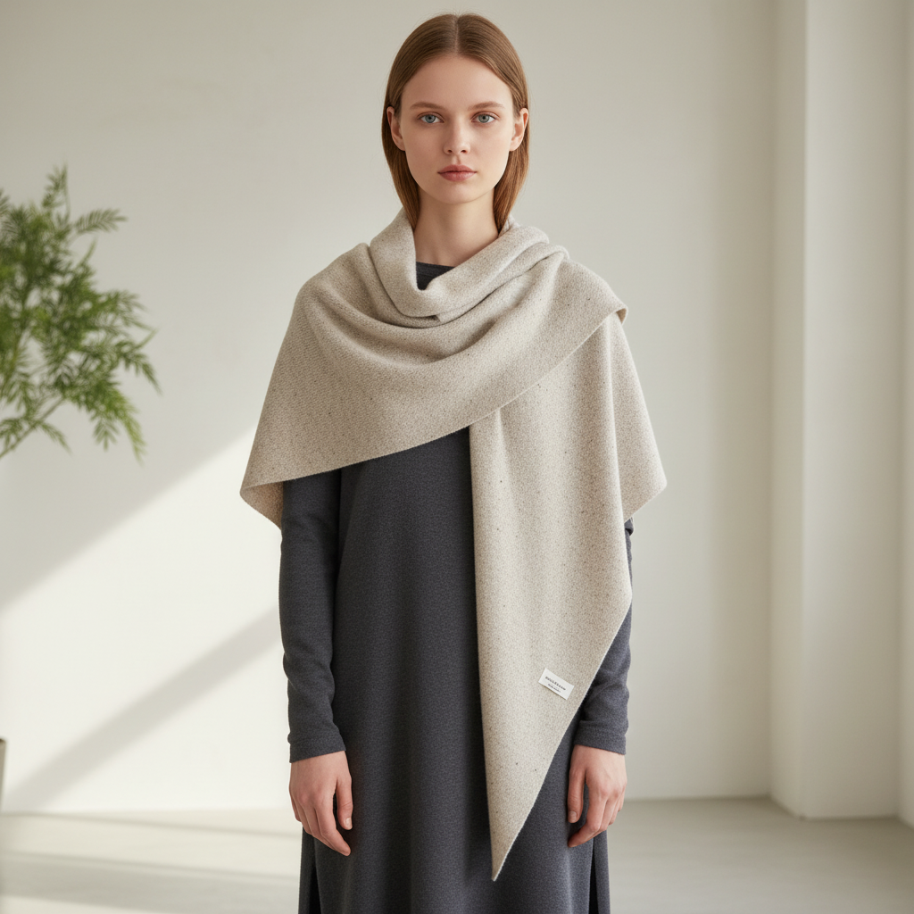Nordspur | Oversized Knitted Wool Shawl