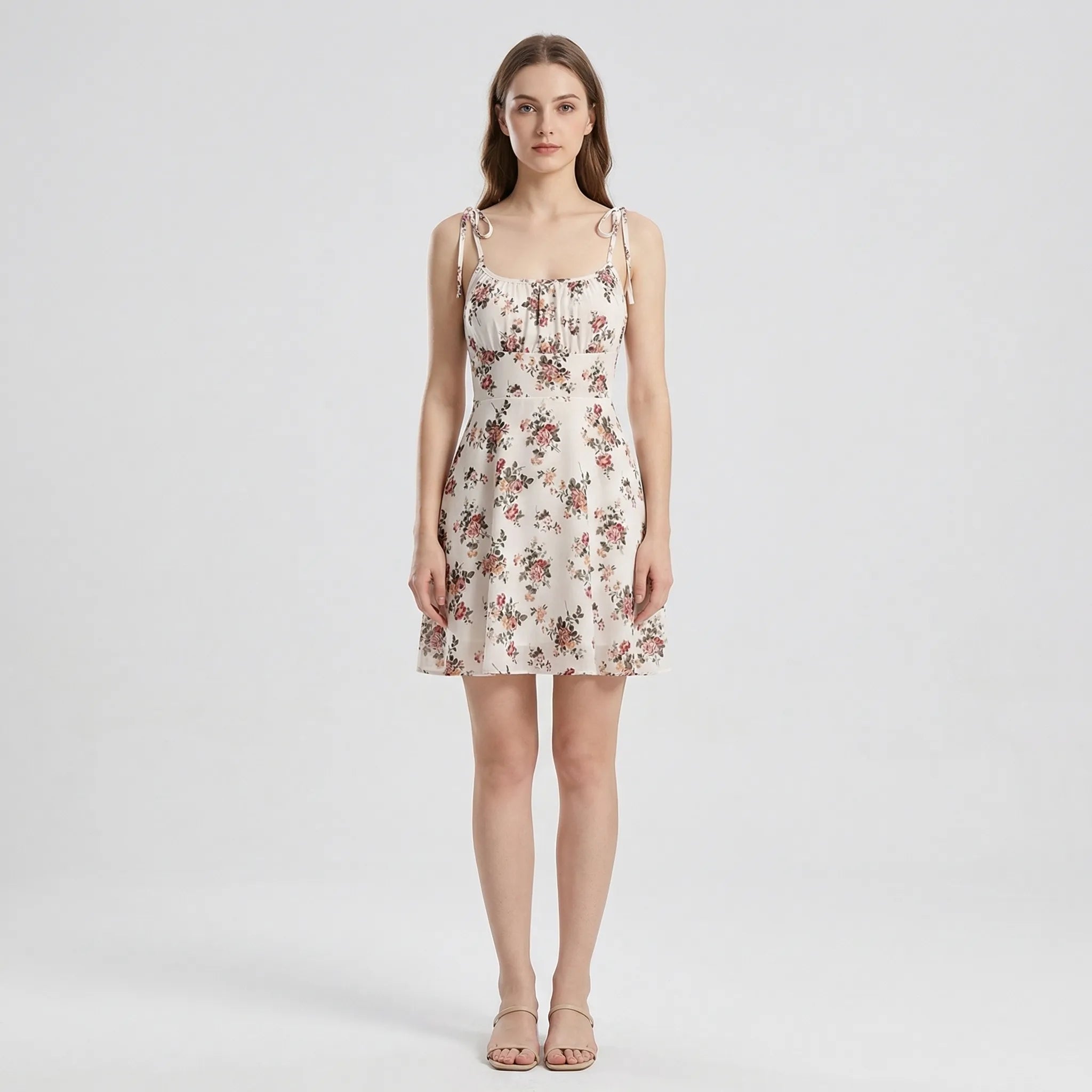 Nordspur | Parisia Floral Print Short Sundress With Tie Straps
