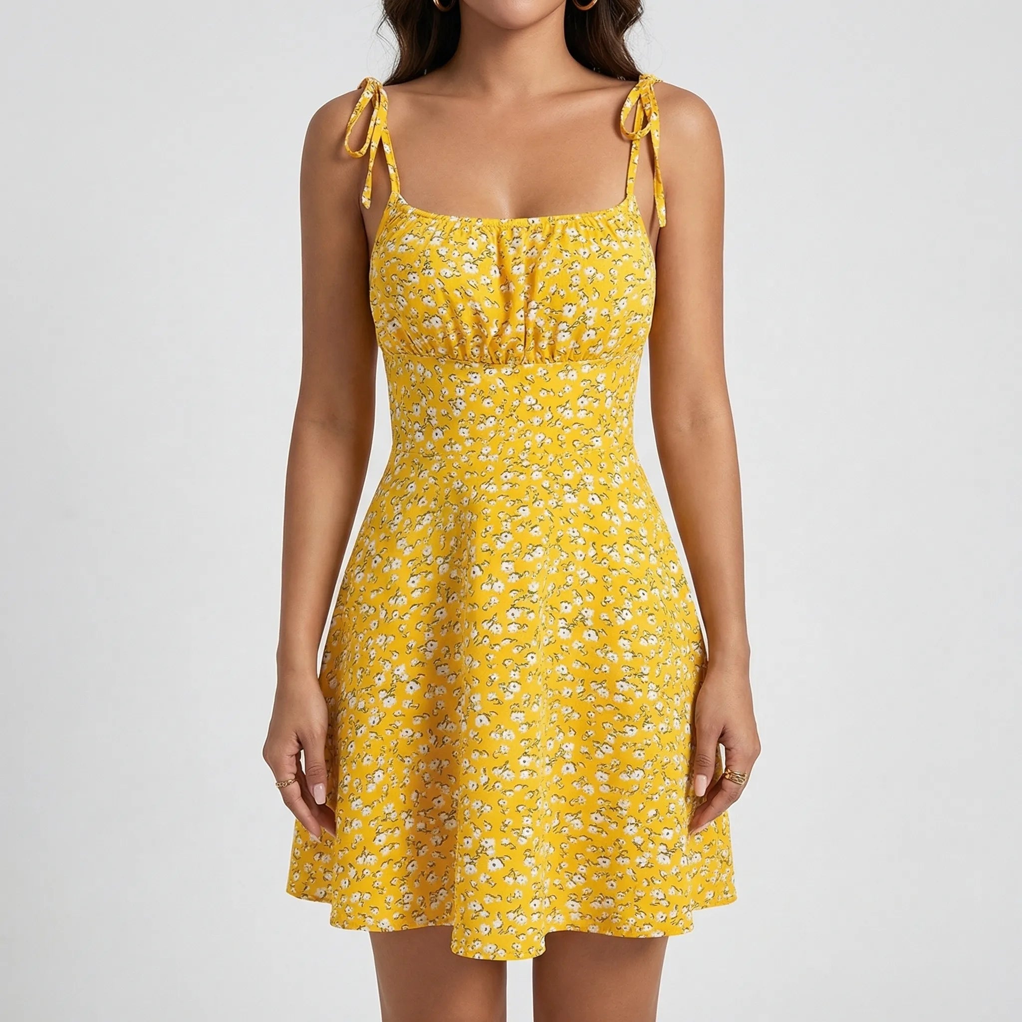 Nordspur | Parisia Floral Print Short Sundress With Tie Straps
