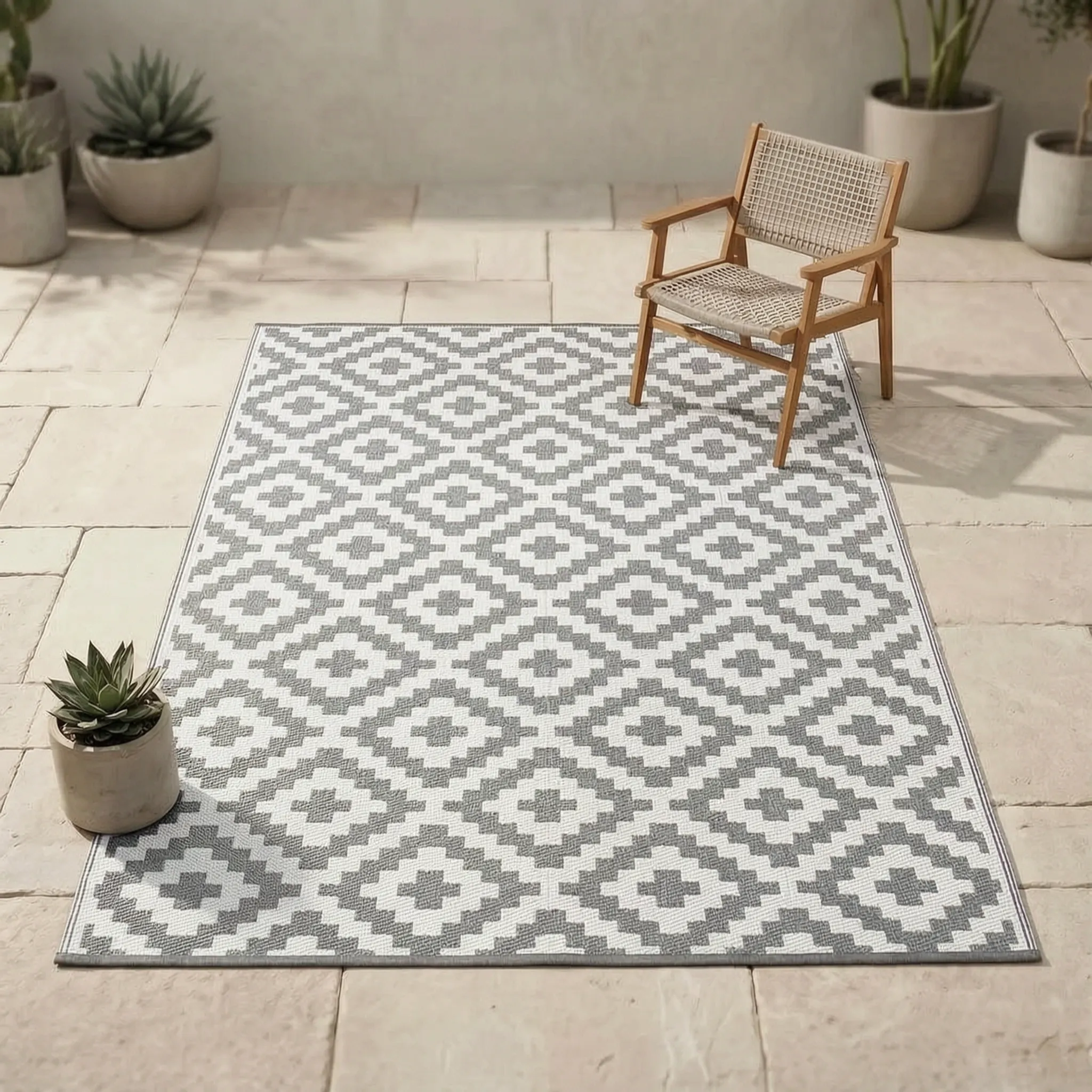 Nordspur | Pationa Reversible Geometric Outdoor Rug