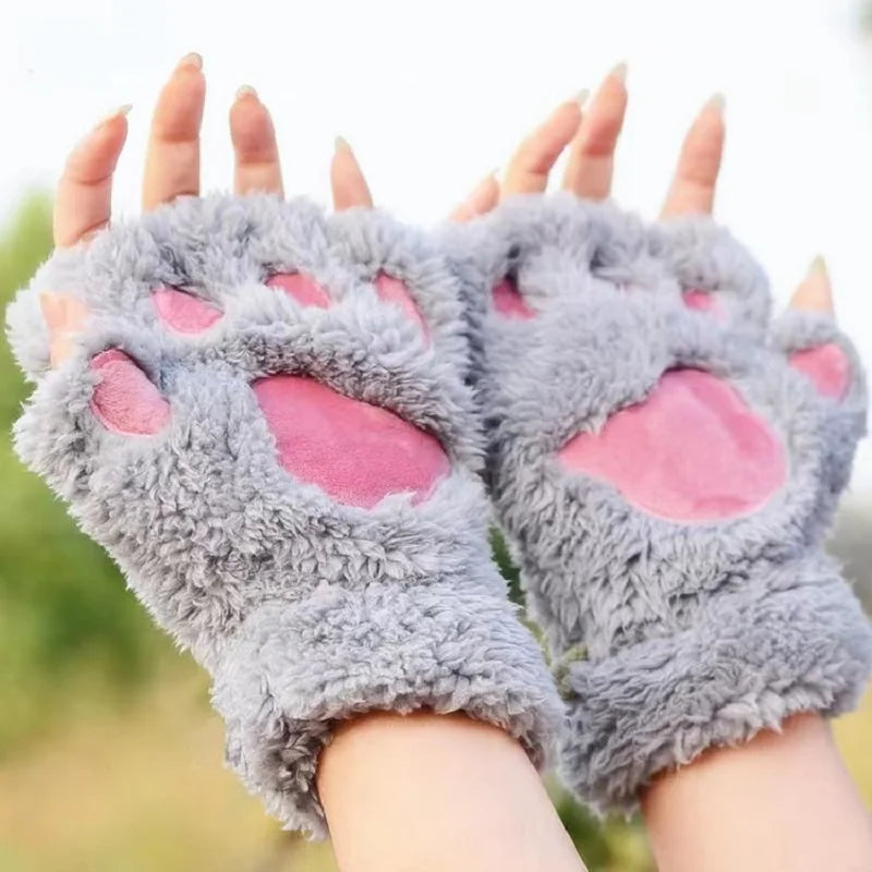 Nordspur | PawPals Fluffy Cat Paw Fingerless Gloves