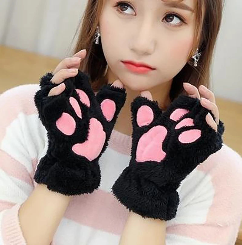 Nordspur | PawPals Fluffy Cat Paw Fingerless Gloves