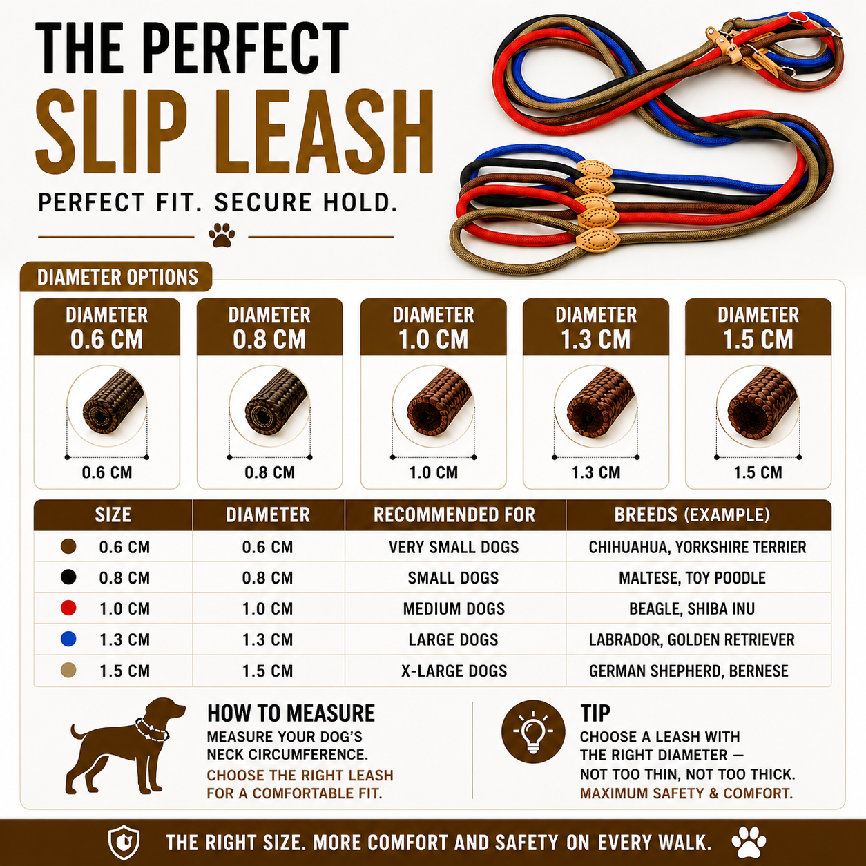 Nordspur | Pawloop Adjustable Rope Slip Lead And Collar