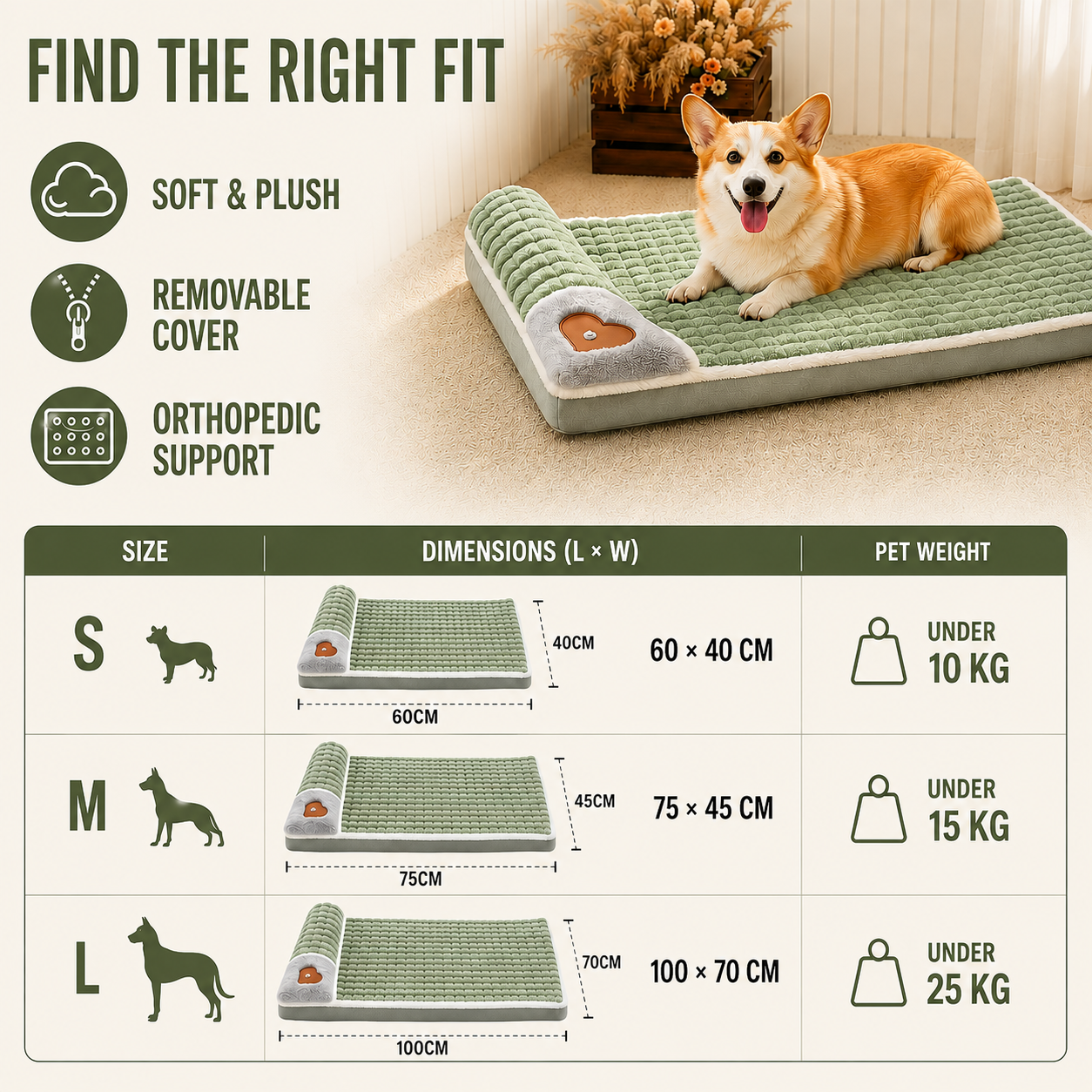 Nordspur | Pawselle Orthopedic Memory Foam Pet Bed