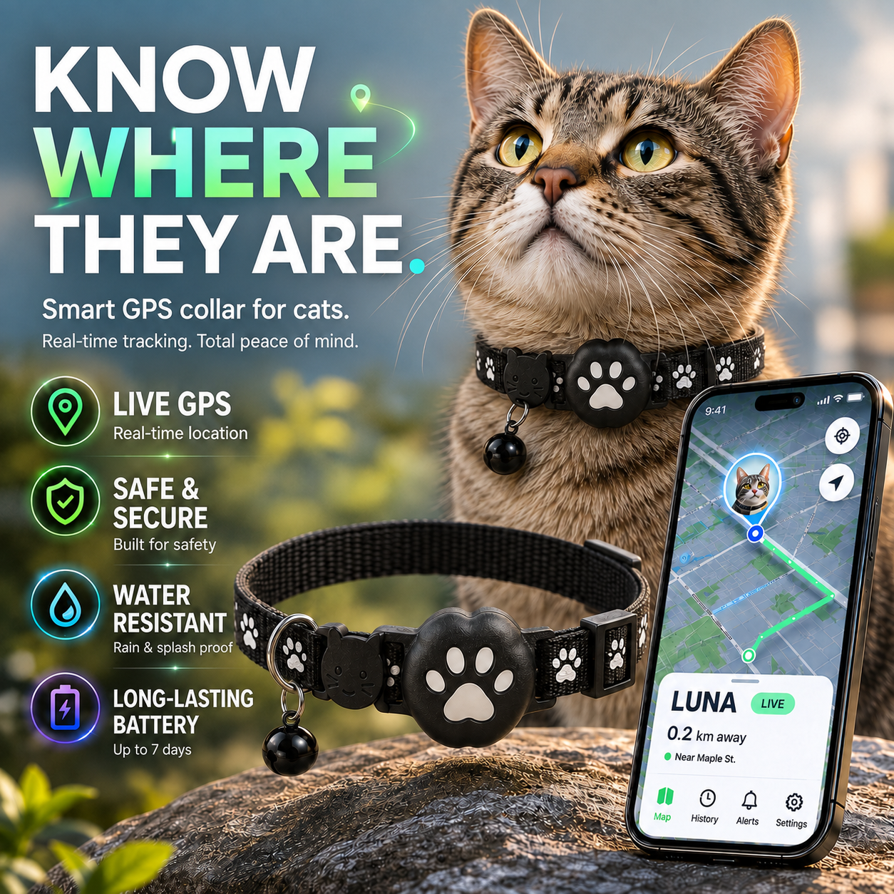 Nordspur | Pawtrackr GPS-Enabled Adjustable Pet Collar