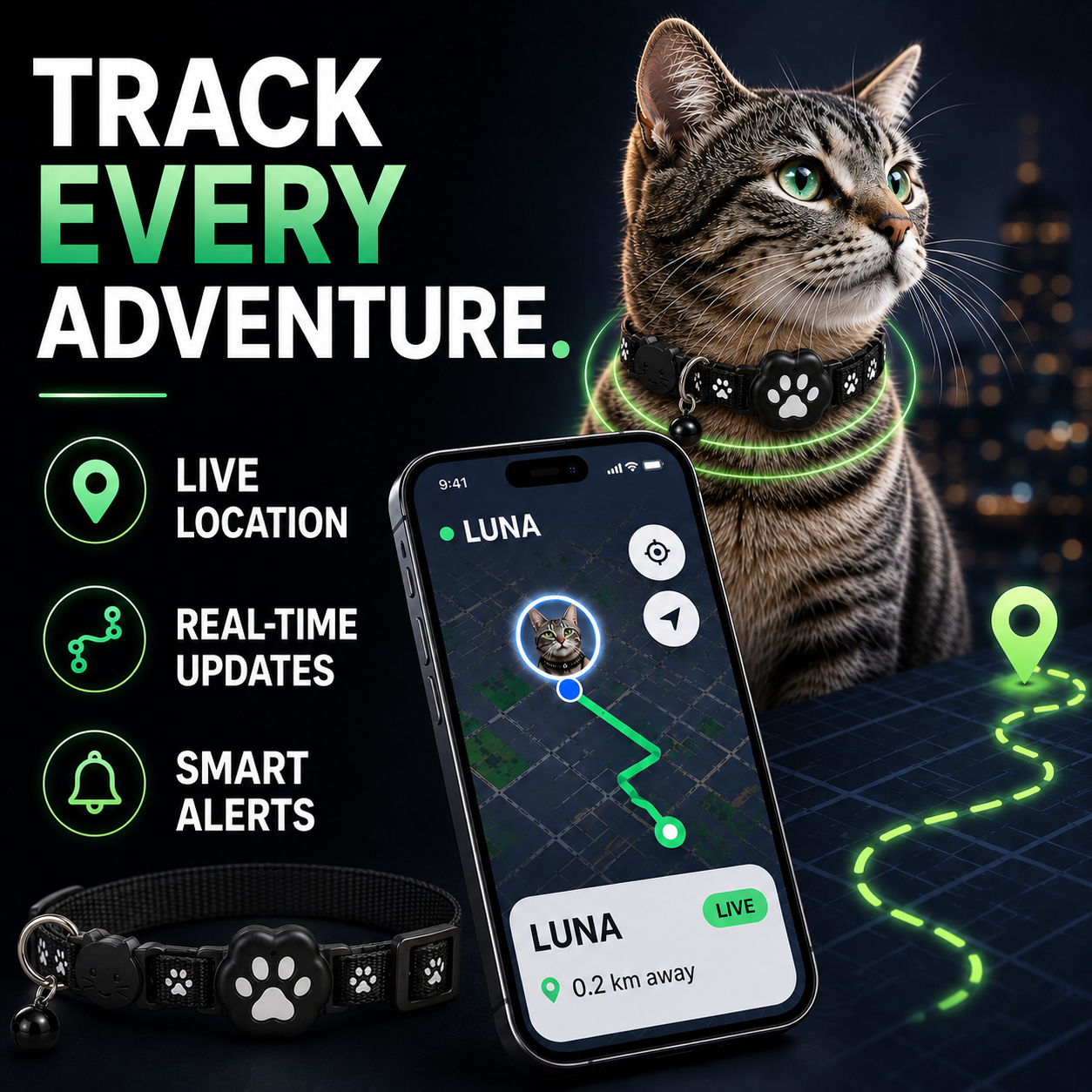 Nordspur | Pawtrackr GPS-Enabled Adjustable Pet Collar