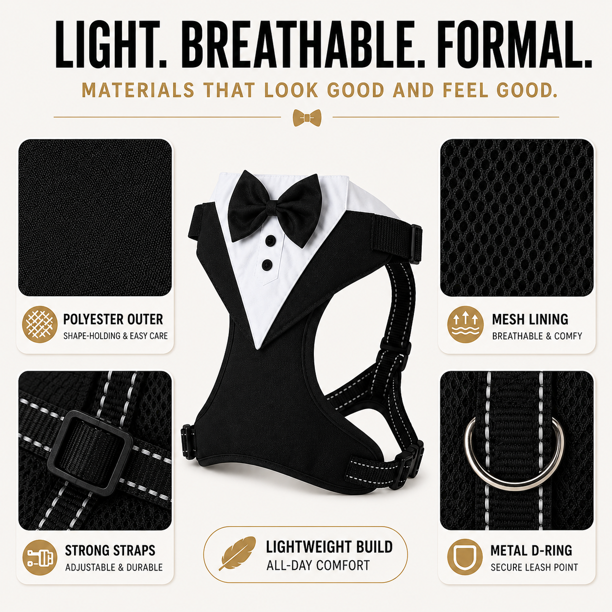 Nordspur | Pawxedo Adjustable Bow Tie Vest Harness