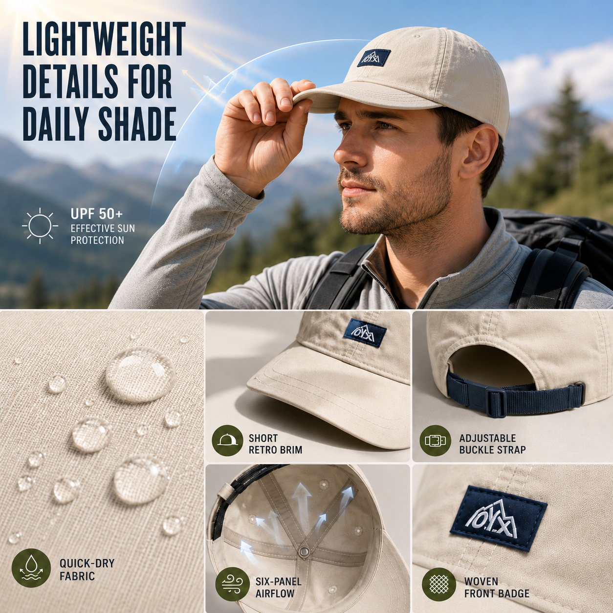 Nordspur | Peaksley Retro Short-Brim Baseball Cap