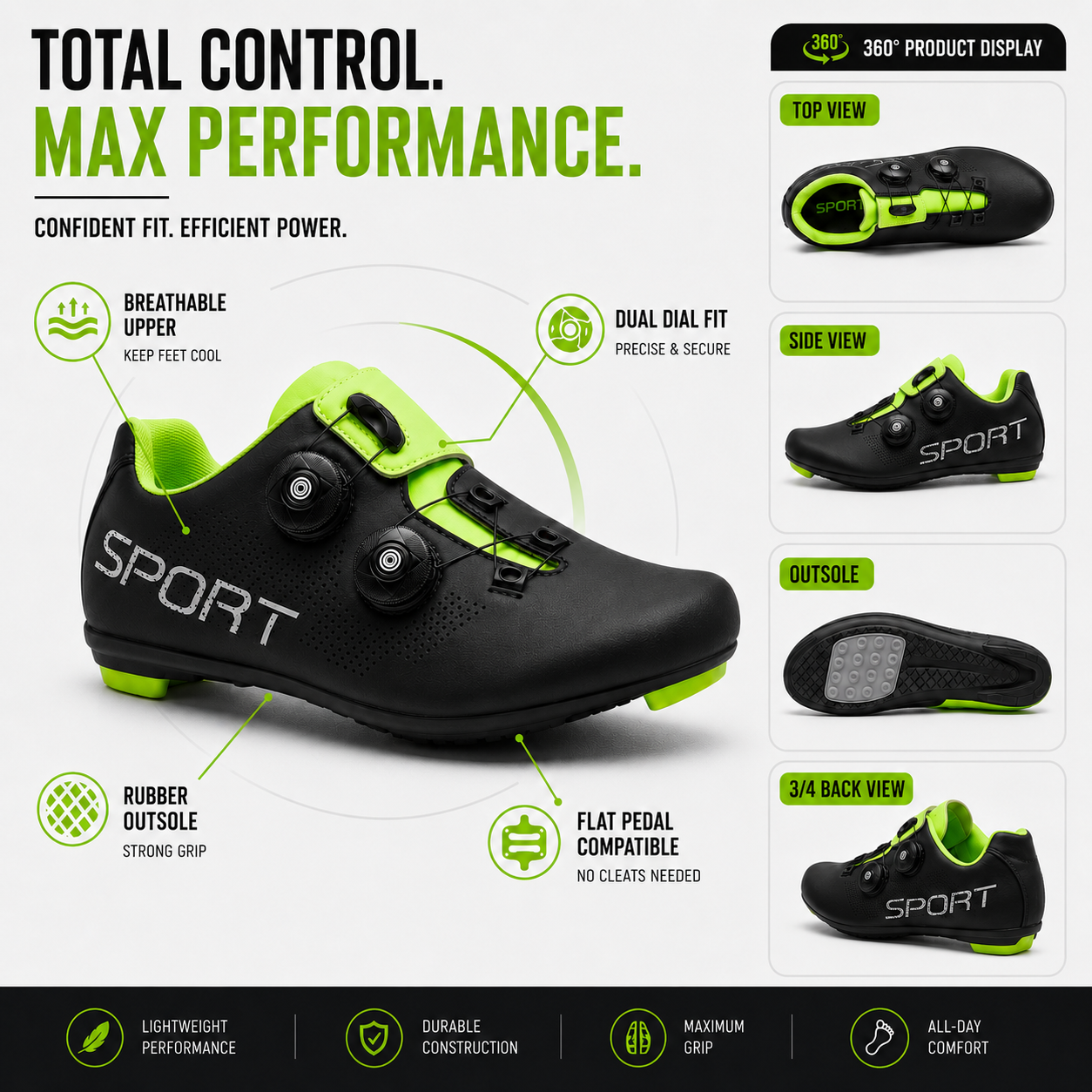 Nordspur | Pedalyx Flat Pedal Lock-Free Cycling Shoe