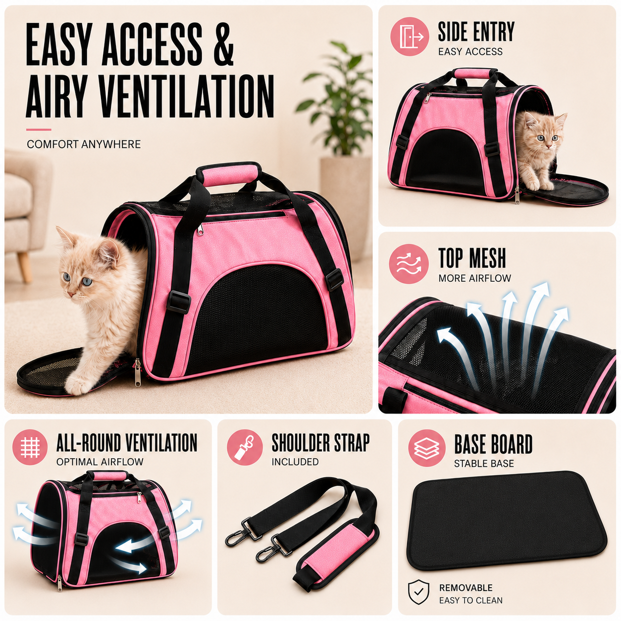 Nordspur | Petluxe Foldable Mesh Pet Carrier Bag