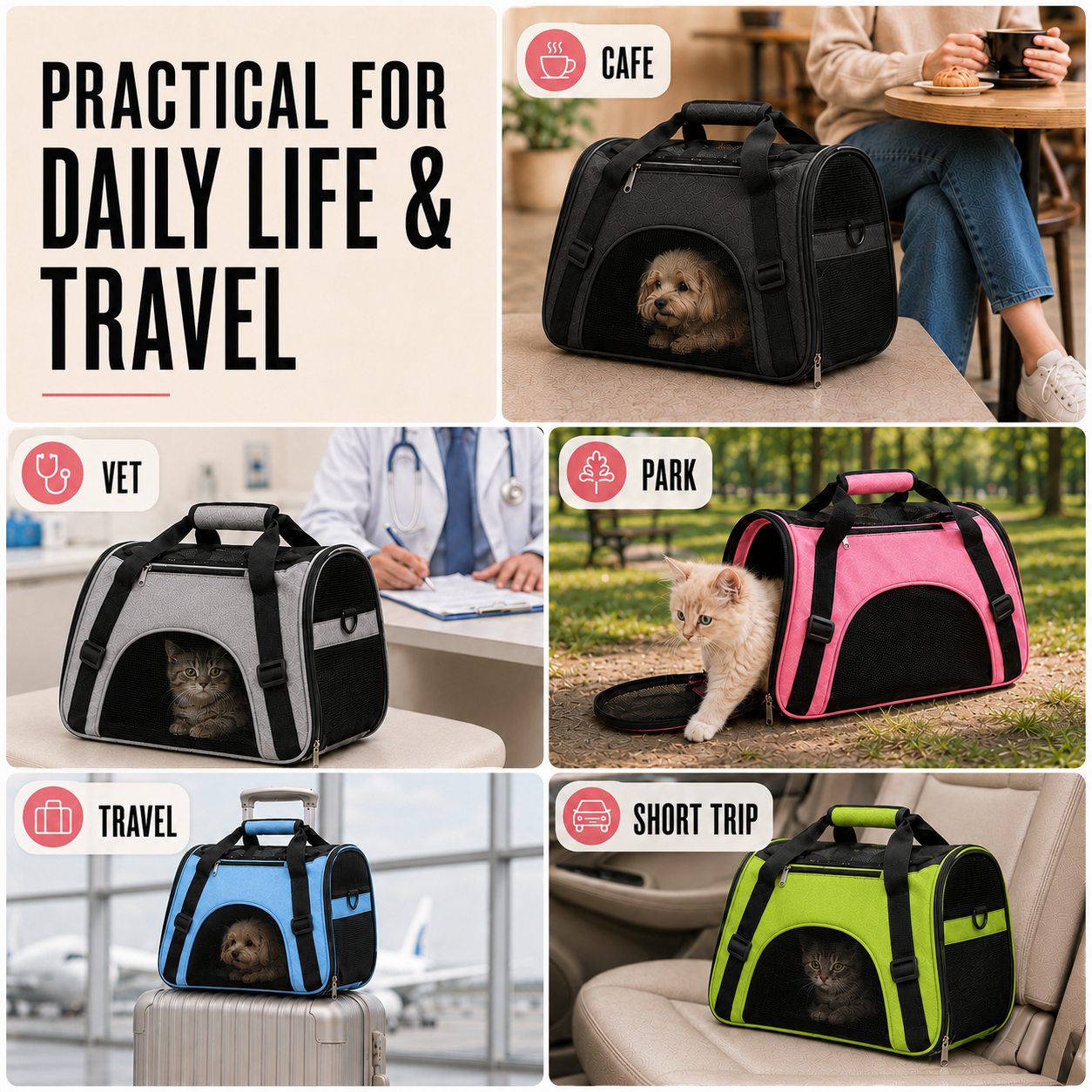 Nordspur | Petluxe Foldable Mesh Pet Carrier Bag
