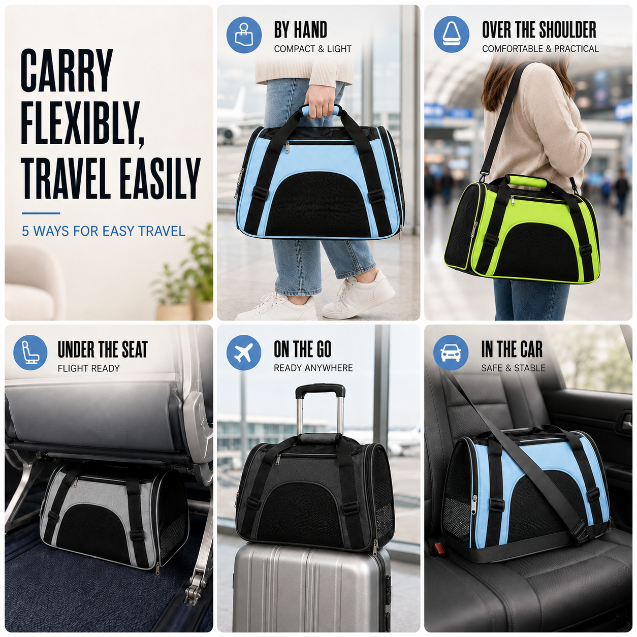Nordspur | Petluxe Foldable Mesh Pet Carrier Bag