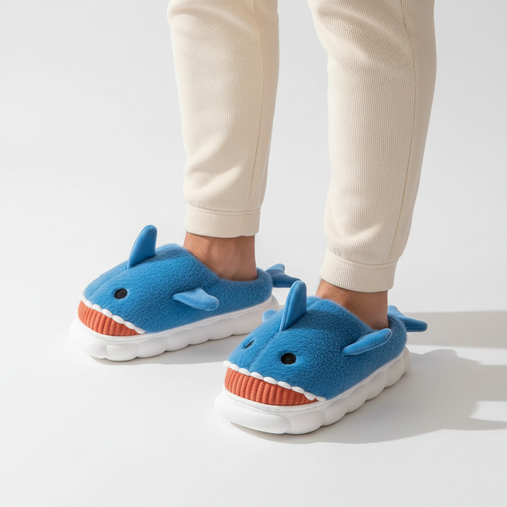 Nordspur | Plush Cartoon Shark Slippers