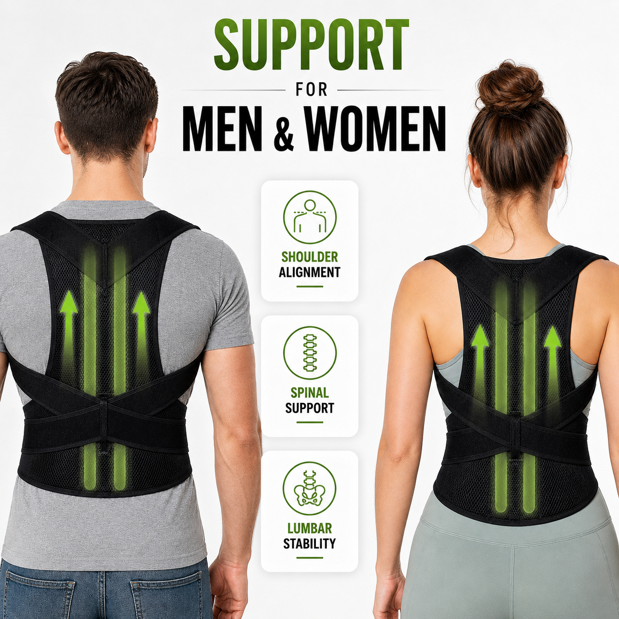 Nordspur | PostuRise Adjustable Unisex Posture Brace