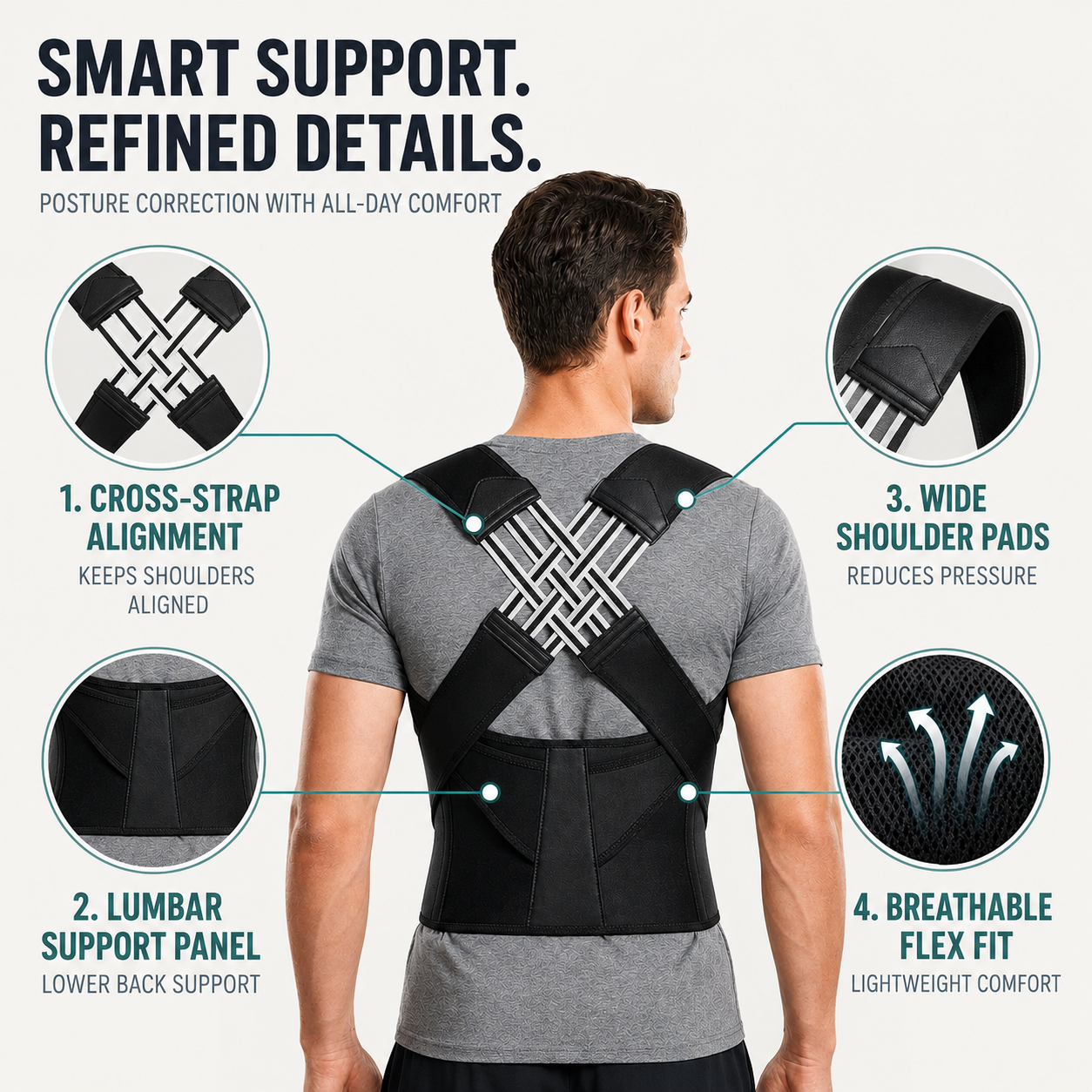 Nordspur | Postuvera Adjustable Posture Support Brace
