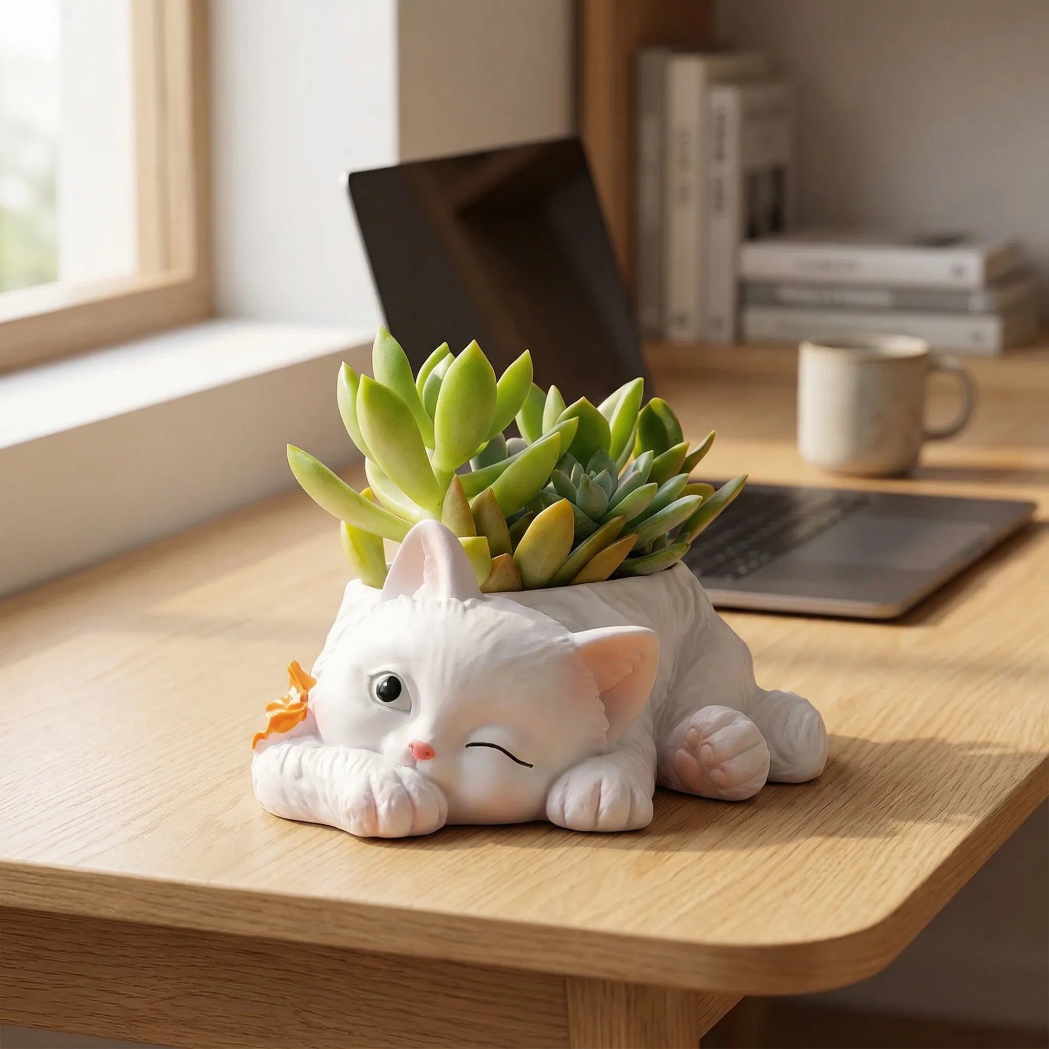 Nordspur | Purrpot Cat-Shaped Novelty Succulent Planter