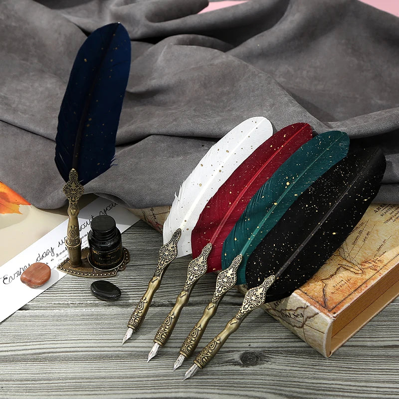 Nordspur | Quillora Vintage Style Feather Pen Set