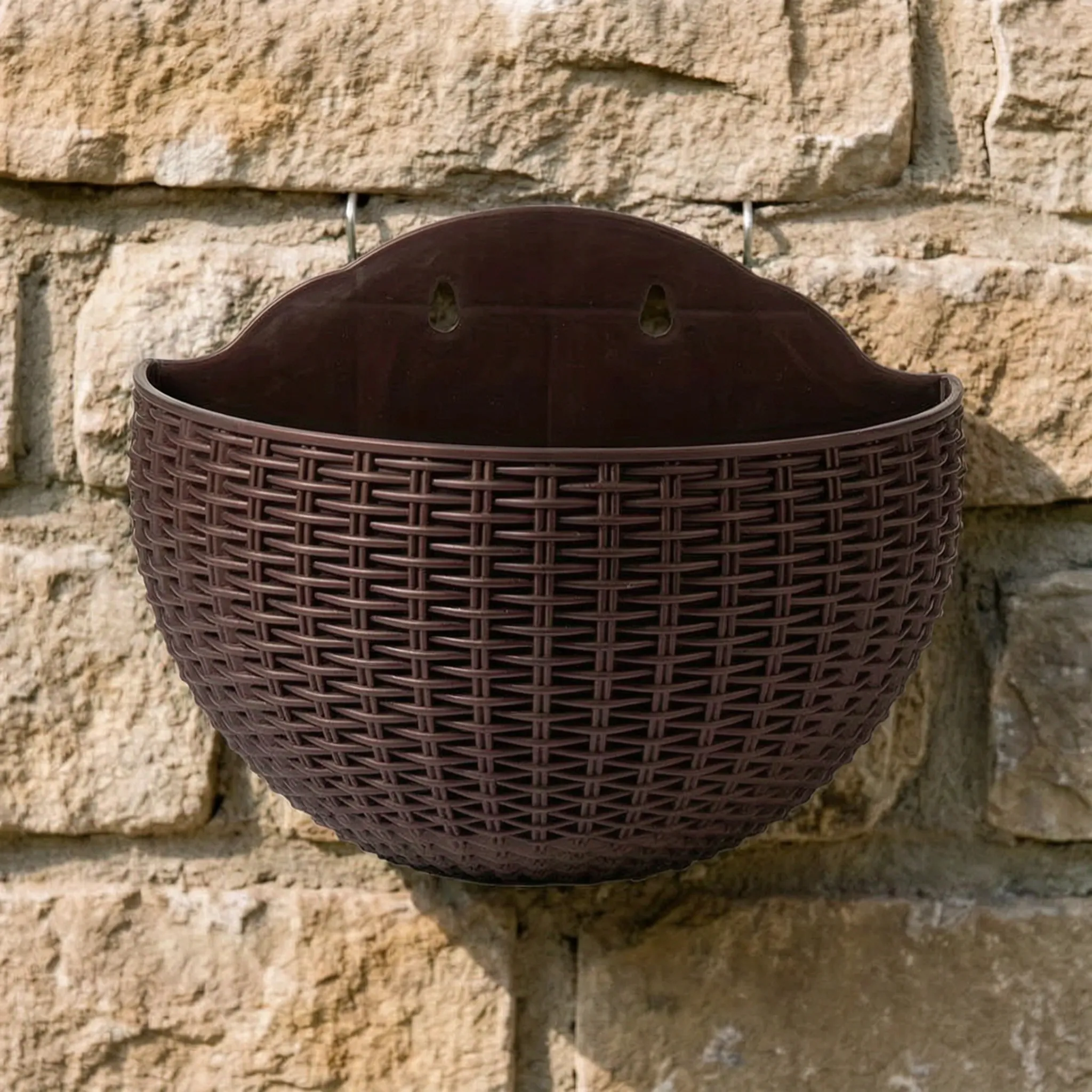 Nordspur | Rattabloom Half-Round Hanging Planter