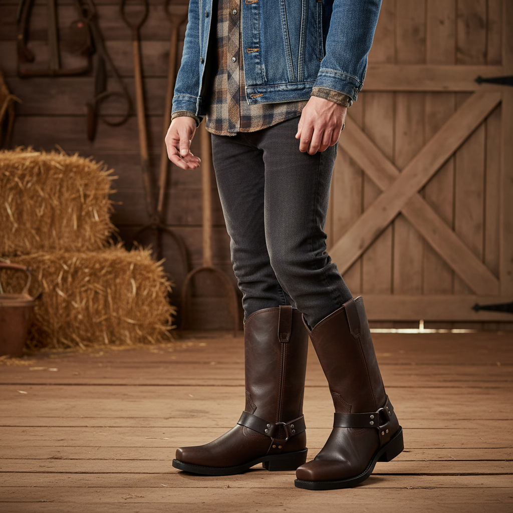 Nordspur | Retro Western Mid Calf Boots