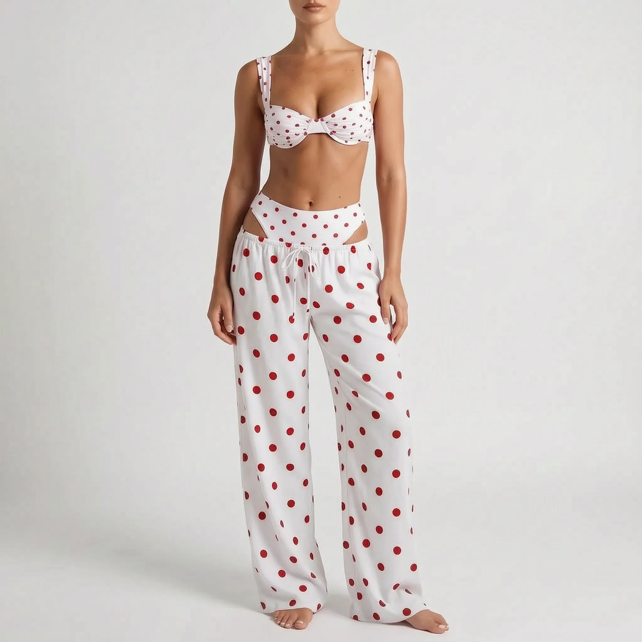Nordspur | Rivietta Polka Dot Matching Cover Up Bikini Set