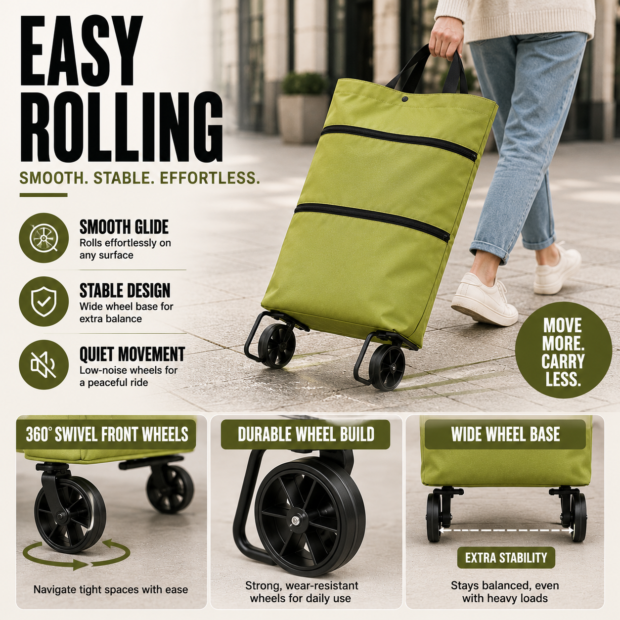Nordspur | Rollpack Foldable Wheeled Shopping Hand Cart