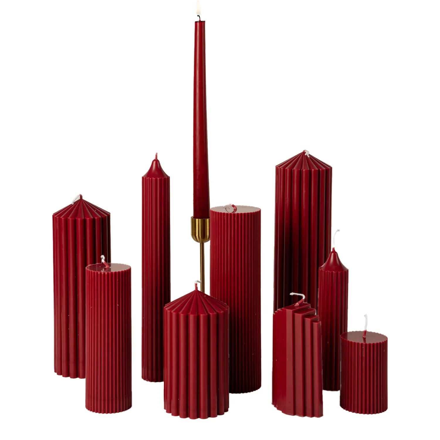 Nordspur | Rougella Ribbed Cylindrical Scented Pillar Candle