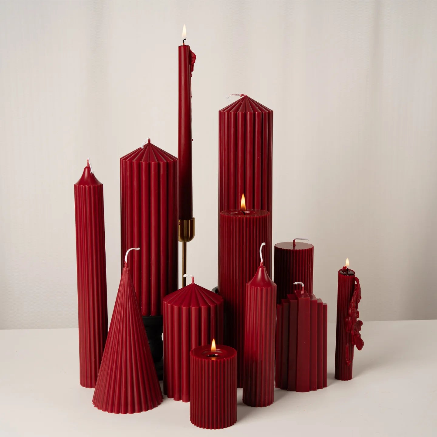 Nordspur | Rougella Ribbed Cylindrical Scented Pillar Candle
