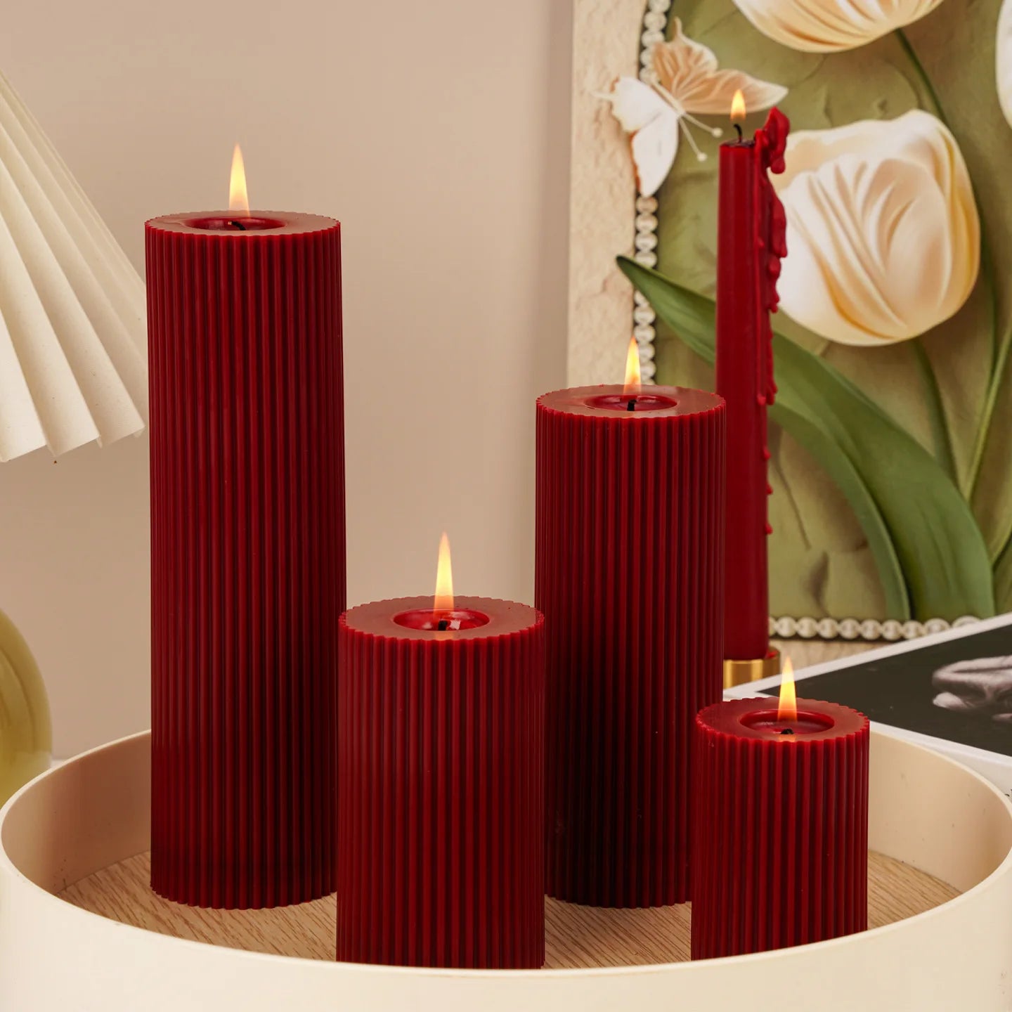 Nordspur | Rougella Ribbed Cylindrical Scented Pillar Candle