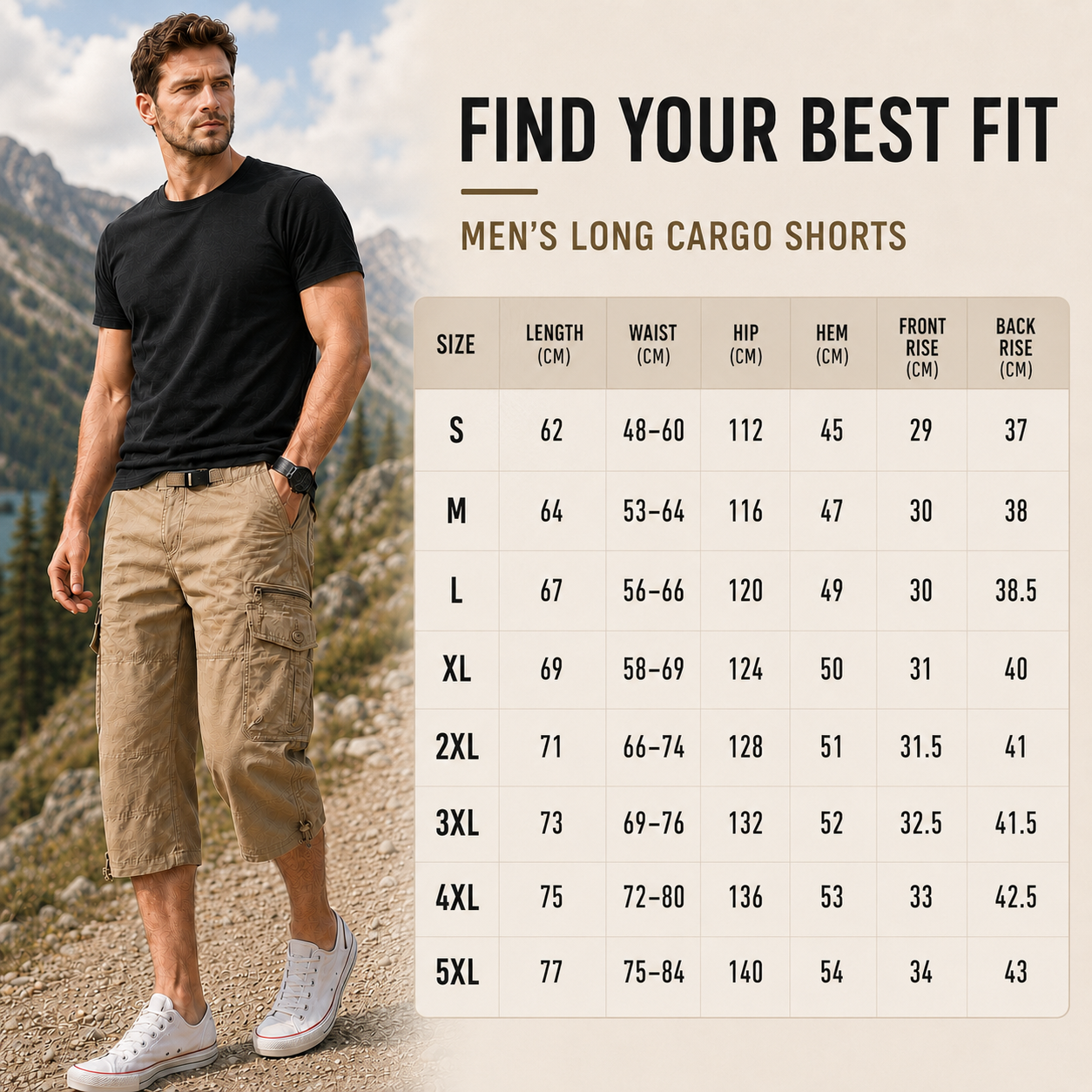 Nordspur | Roverix Below-Knee Cargo Hiking Shorts