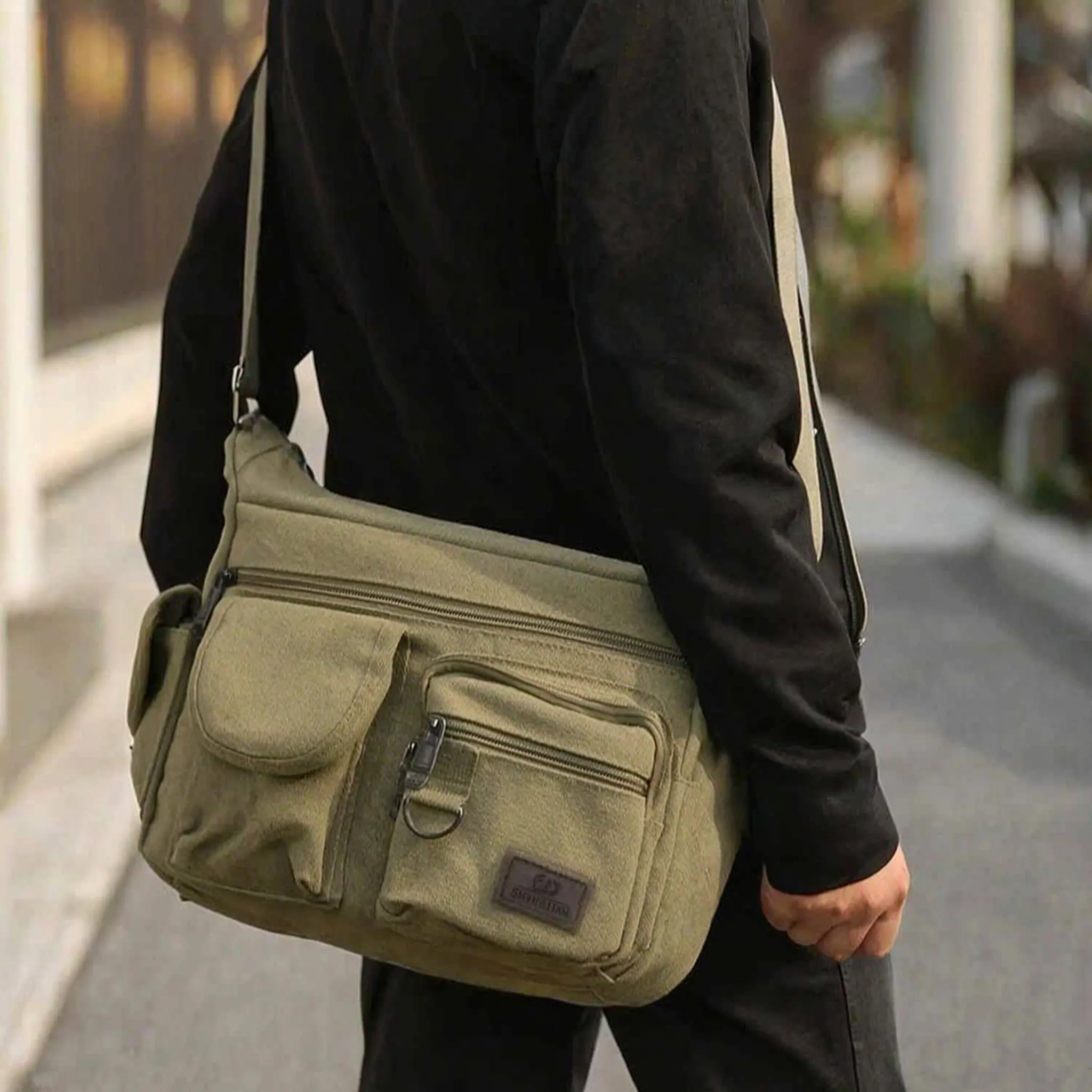 Nordspur | Rovlyn Vintage-Style Canvas Crossbody Bag