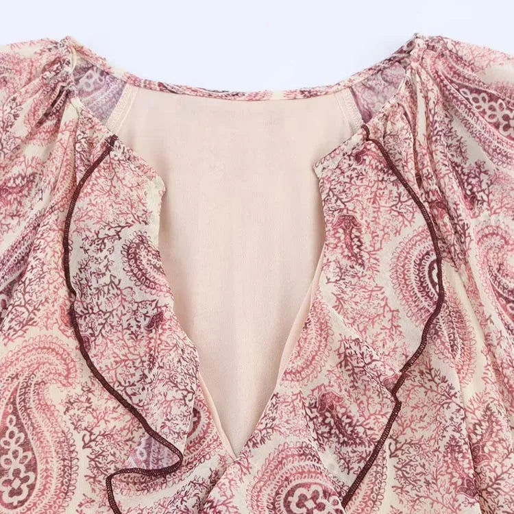 Nordspur | Ruffara Vintage Paisley Print Midi Dress