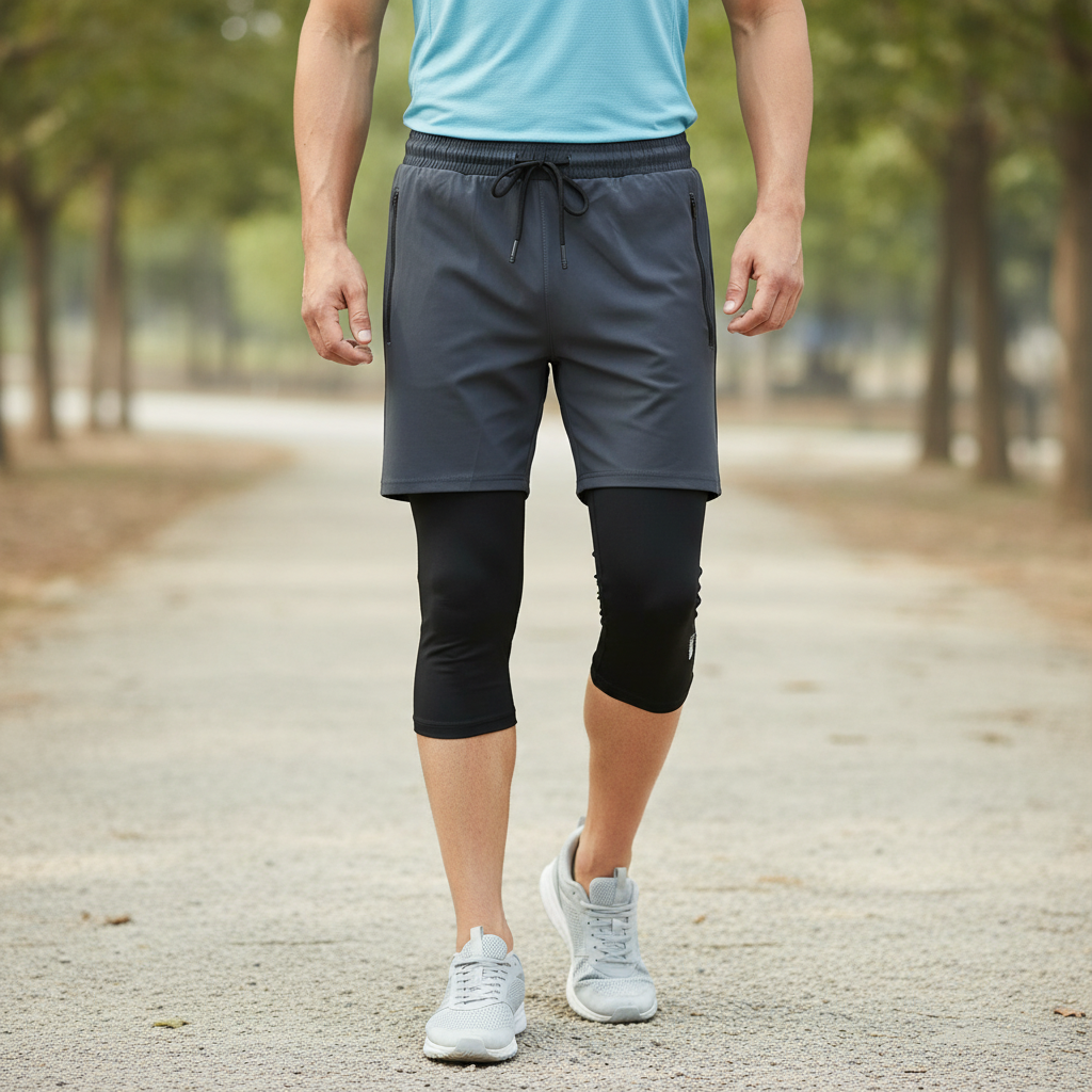 Nordspur | RunFlexor Cropped Outer Shorts With Inner Tights