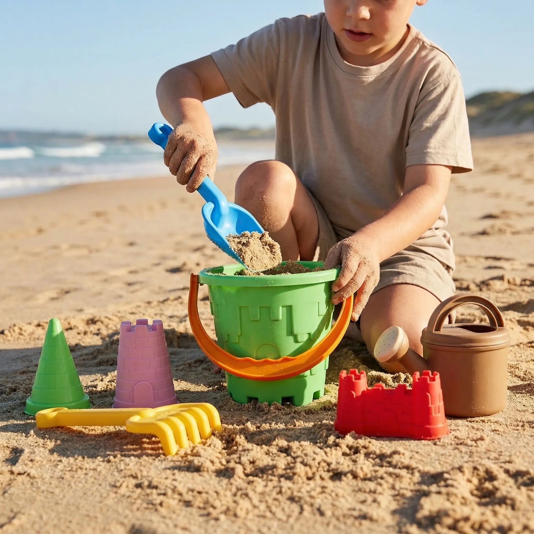 Nordspur | Sandrift Castle-Shaped Sand Bucket With Tools