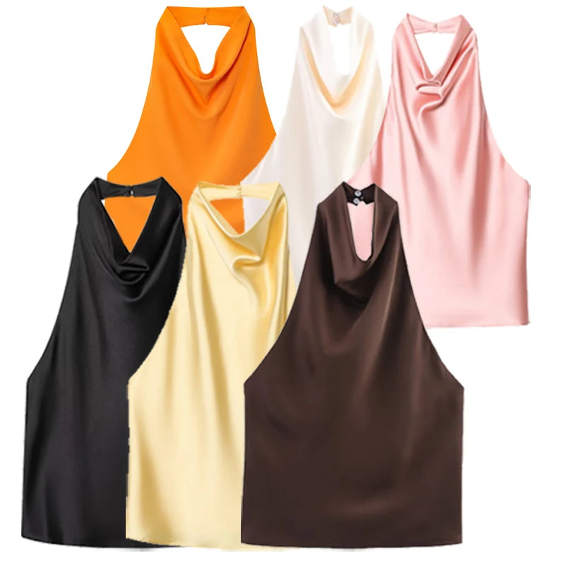 Nordspur | Satinya Backless Halter Neck Corset Top