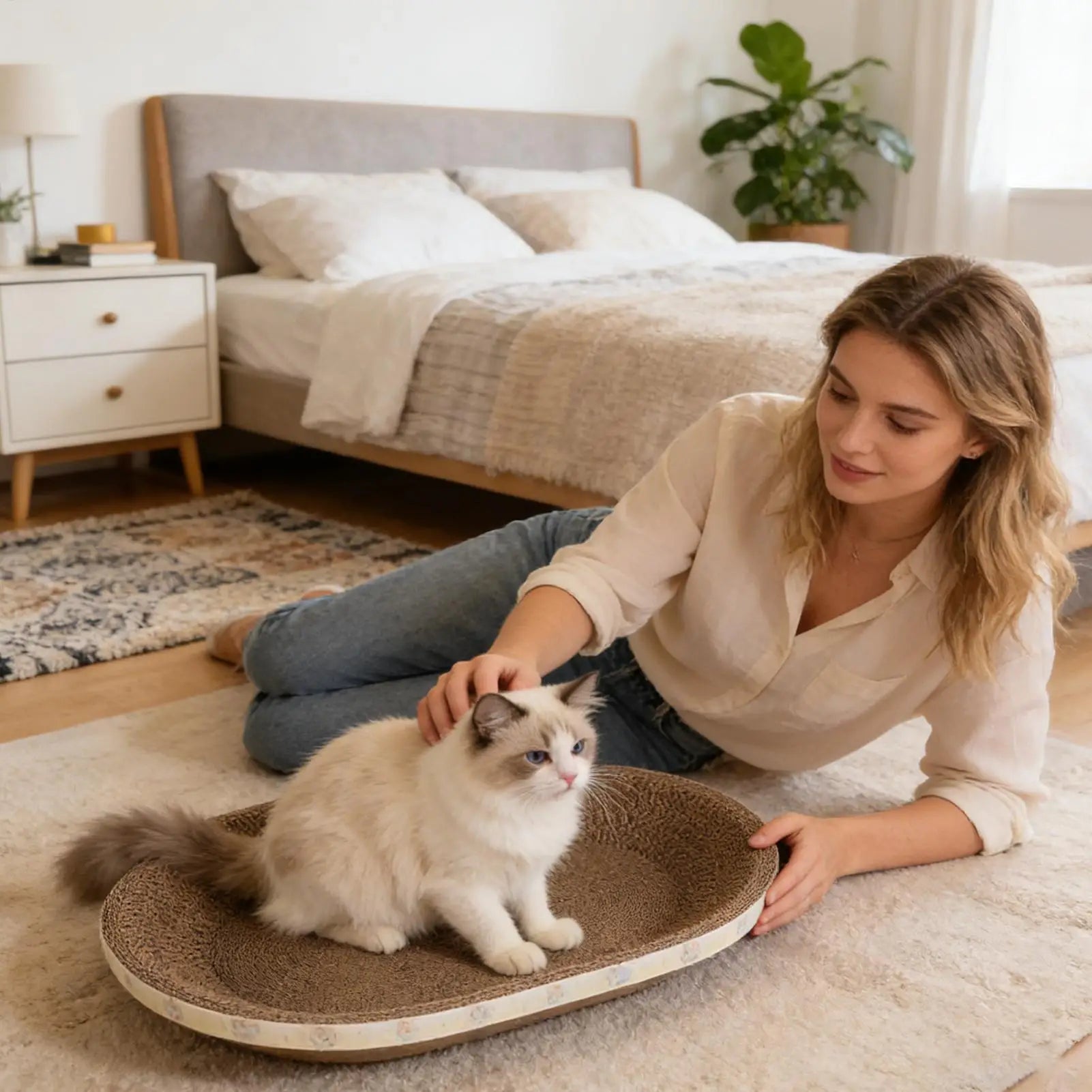 Nordspur | Scratchoval Oval Corrugated Cat Scratcher Bed